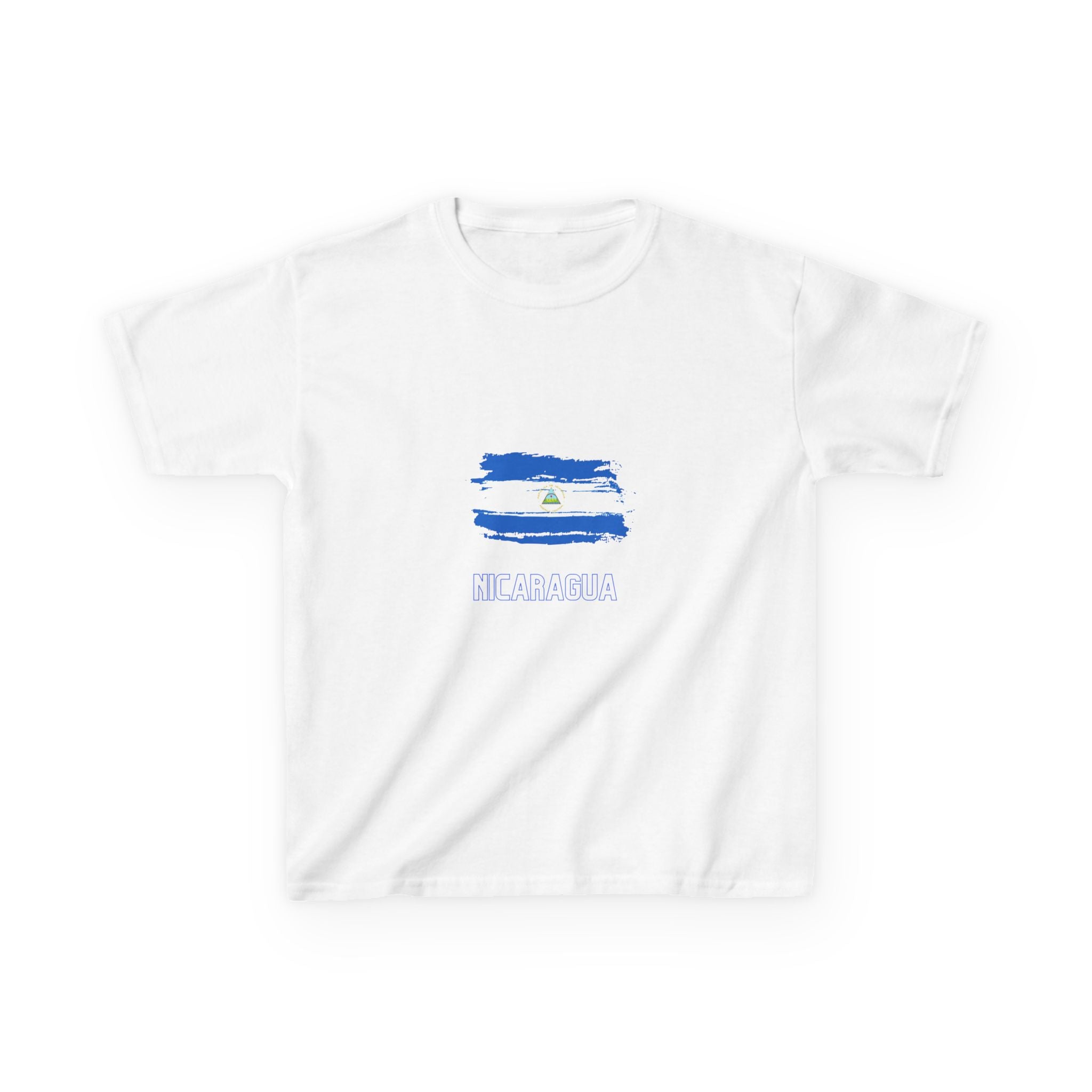 ALGODÓN GRUESO Camiseta de Niños Nicaragua Bandera de Nicaragua