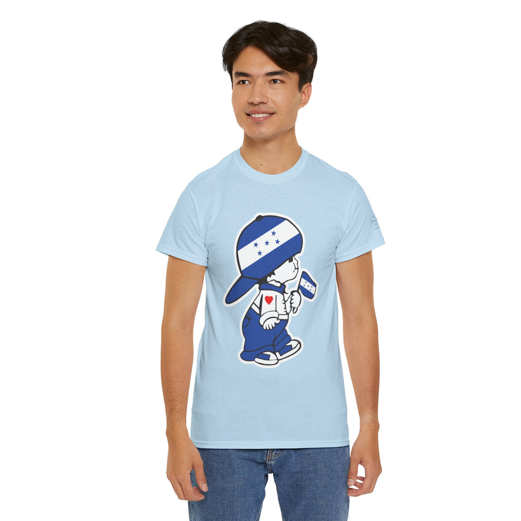 ALGODÓN GRUESO Camiseta de Hombres Honduras El Niño Catracho Original