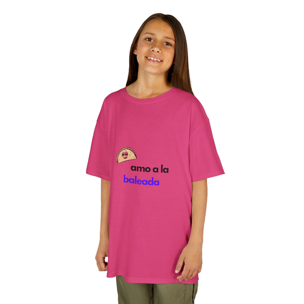 ALGODÓN GRUESO Camiseta de Niñas Honduras Diseño Amo a la baleada