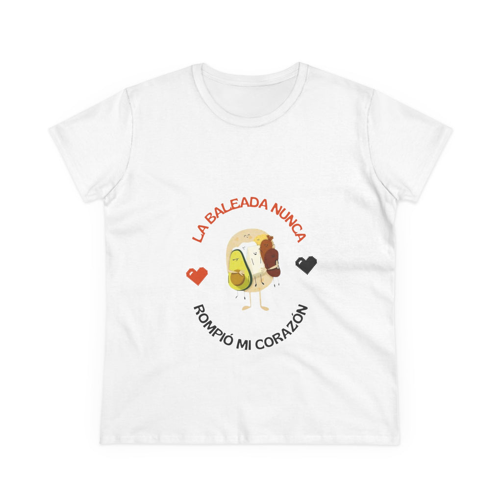 ALGODÓN DE MEDIO GROSOR Camiseta de Mujeres Honduras La Baleada Nunca Rompió Mi Corazón