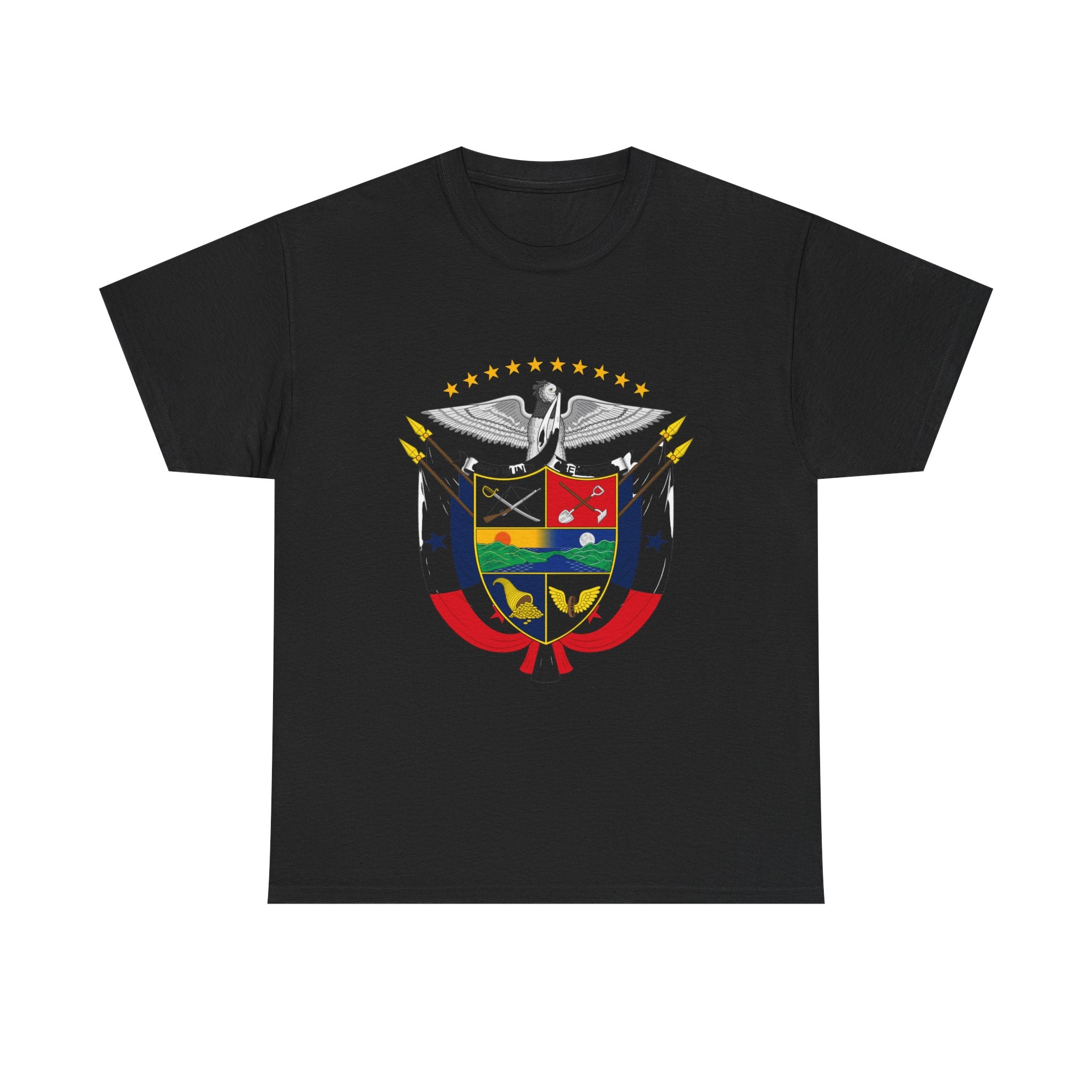 ALGODÓN GRUESO Camiseta de Hombres Panamá Escudo Nacional de Panamá