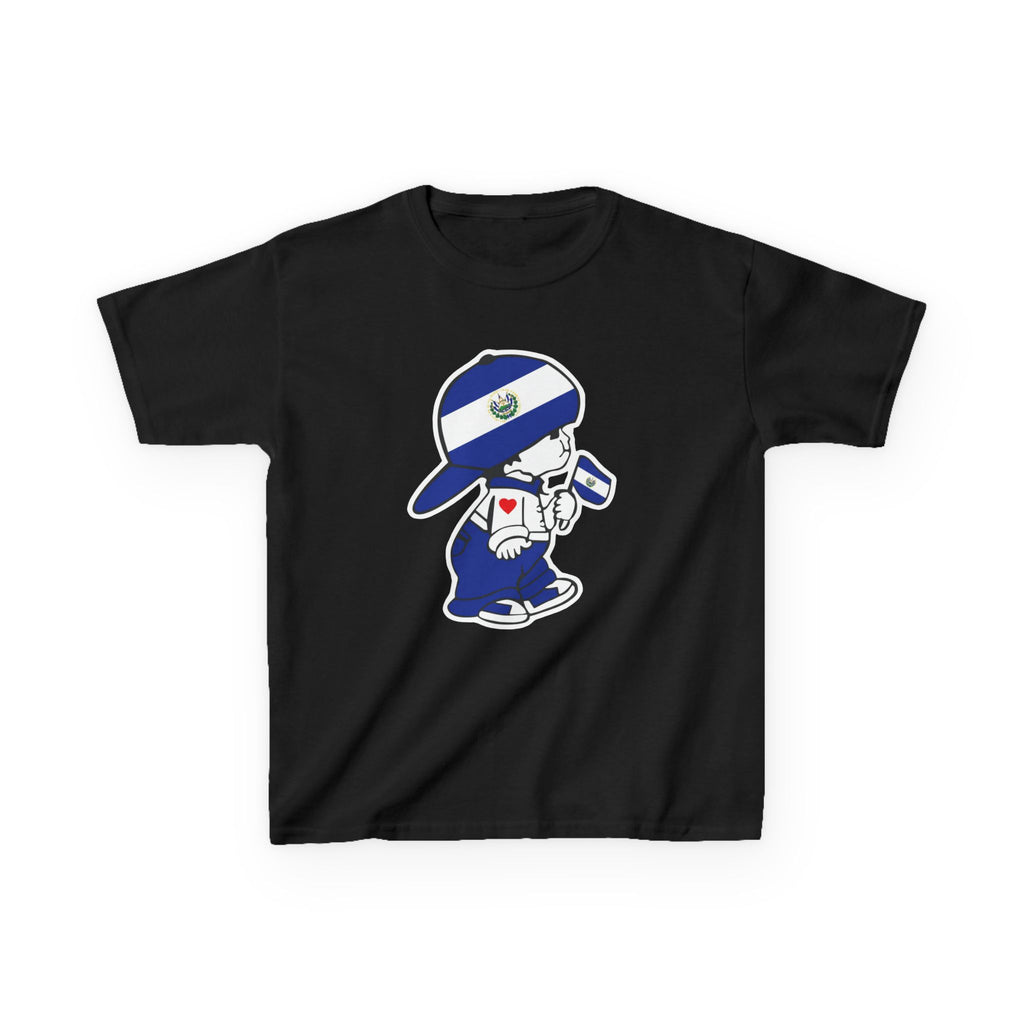 ALGODÓN GRUESO Camiseta de Niñas El Salvador El Niño Guanaco Original