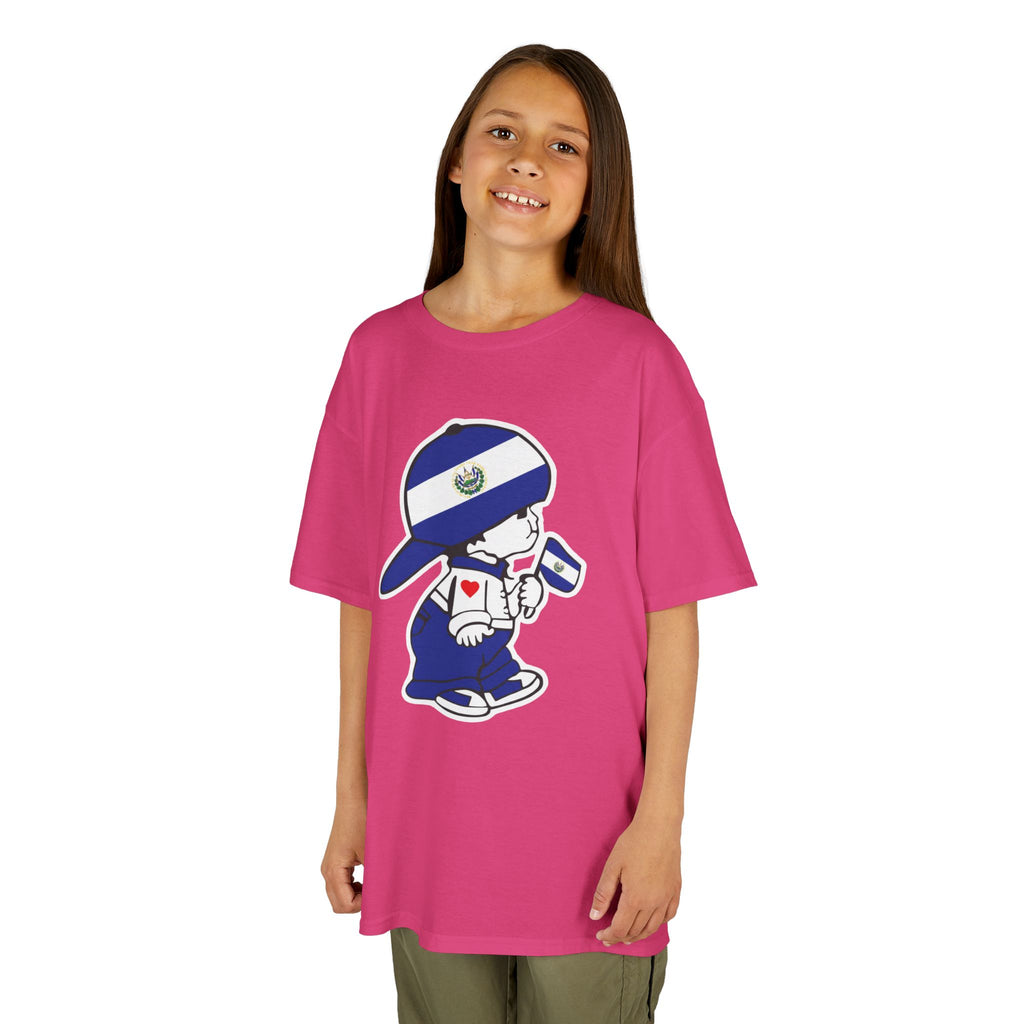 ALGODÓN GRUESO Camiseta de Niñas El Salvador El Niño Guanaco Original