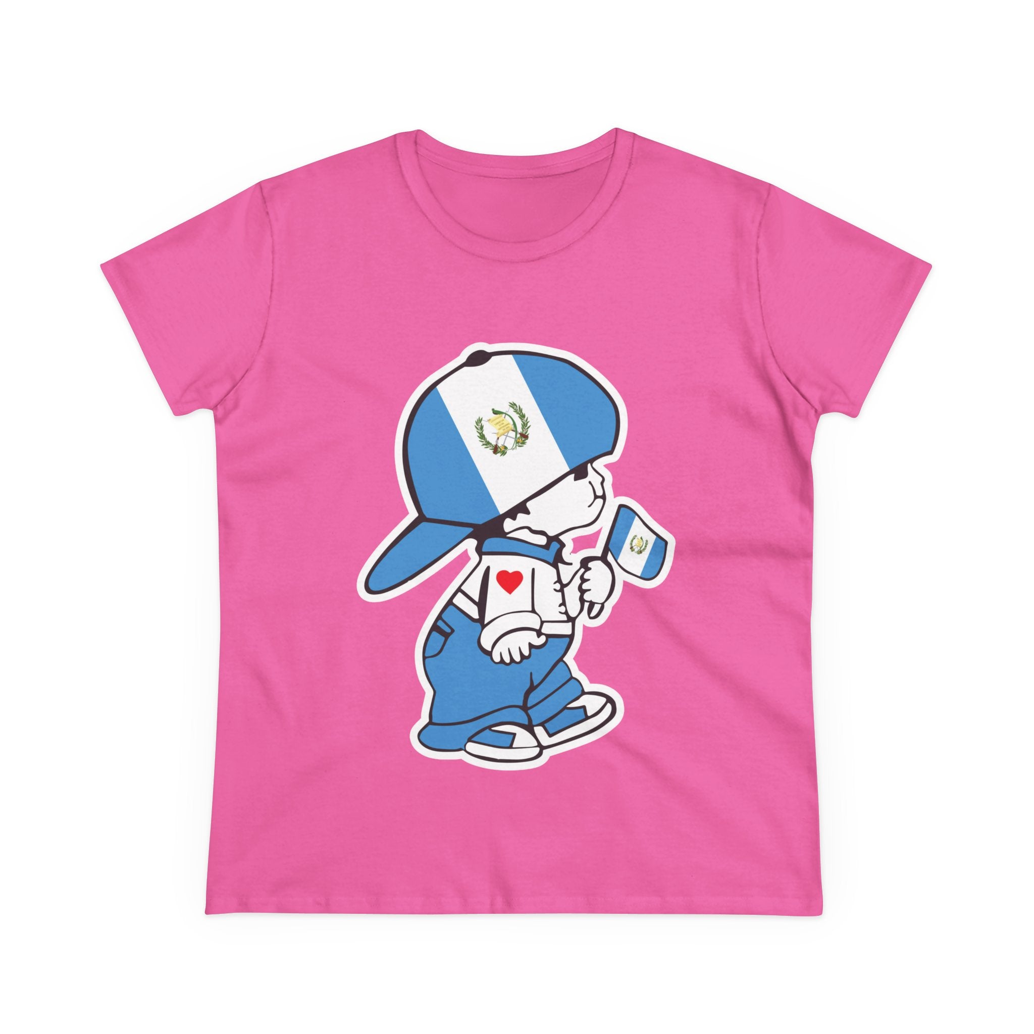 ALGODÓN DE MEDIO GROSOR Camiseta de Mujeres Guatemala El Niño Chapín Original