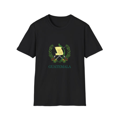 ALGODON DELGADO Camiseta de Hombres Escudo Nacional de Guatemala