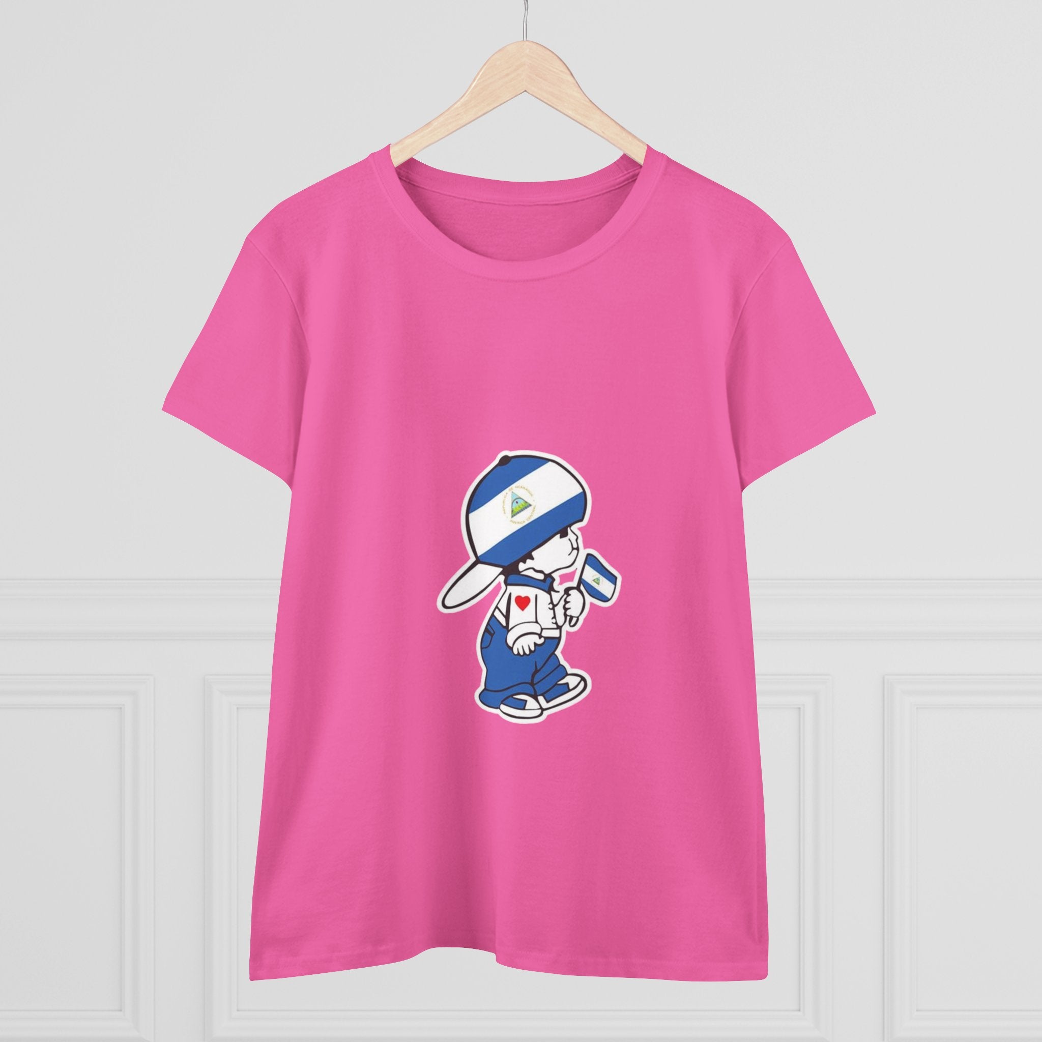 ALGODÓN DE MEDIO GROSOR Camiseta de Mujeres Nicaragua El Niño Nico Original