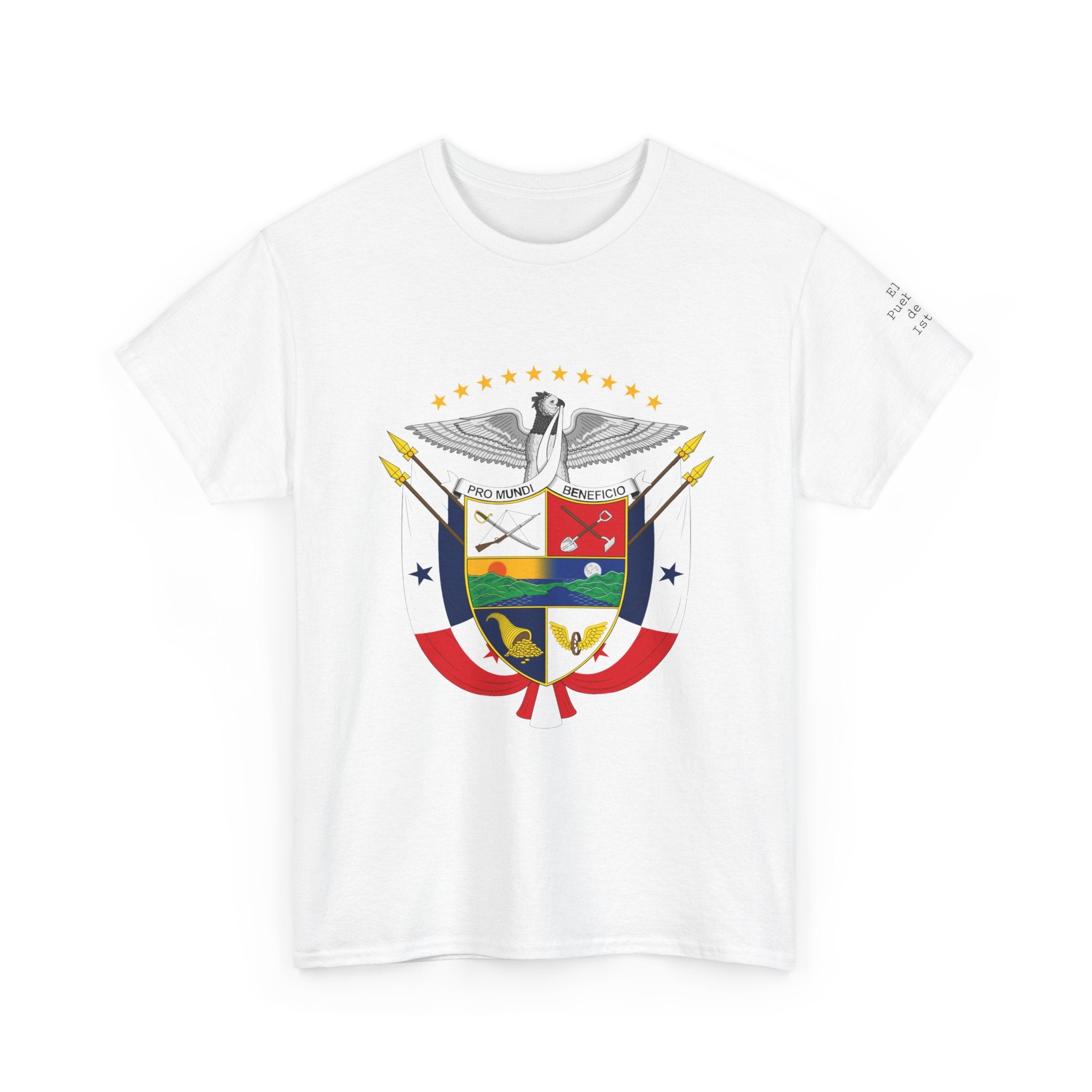 ALGODÓN GRUESO Camiseta de Hombres Panamá Escudo Nacional de Panamá