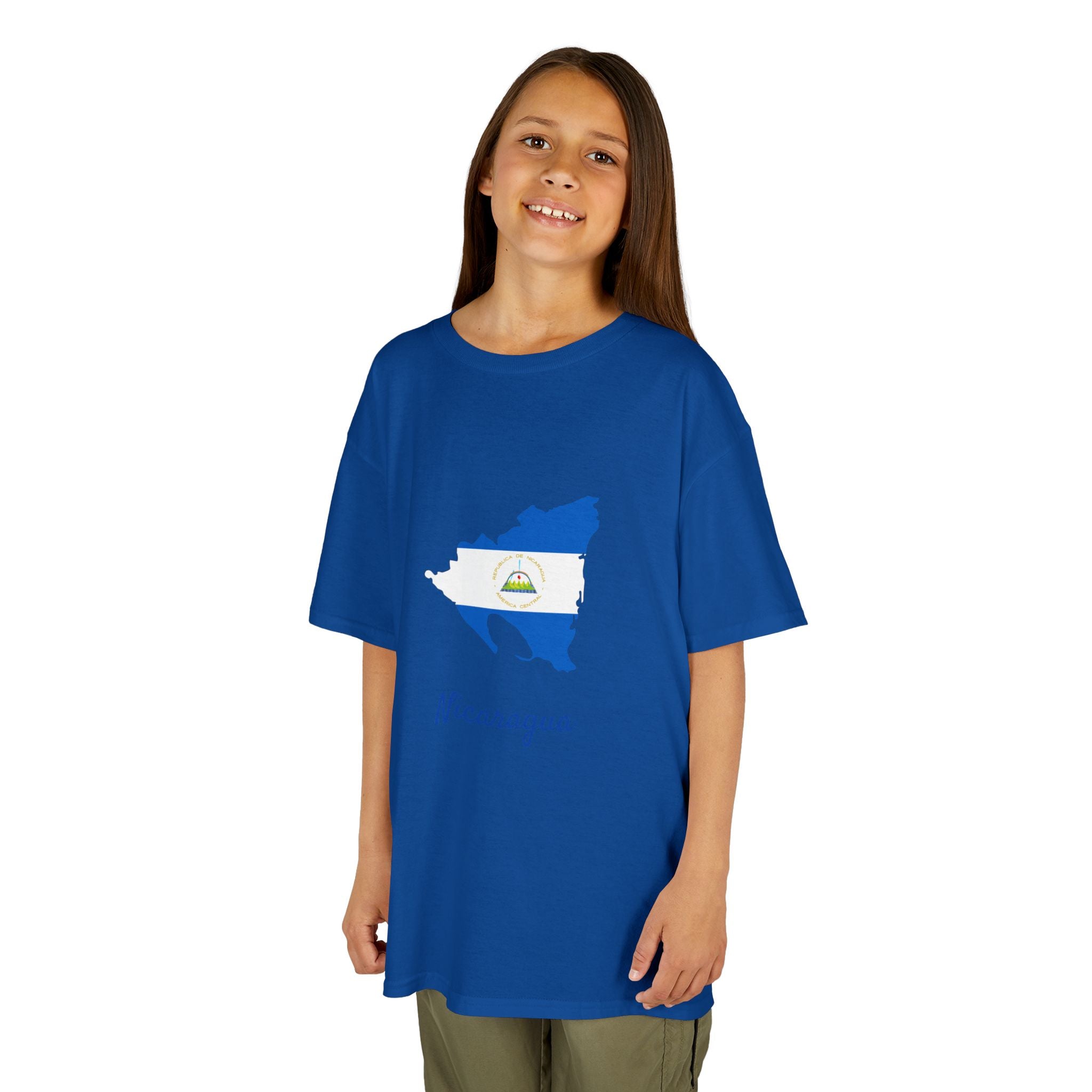 ALGODÓN GRUESO Camiseta de Niñas Nicaragua Diseño Nicaragua