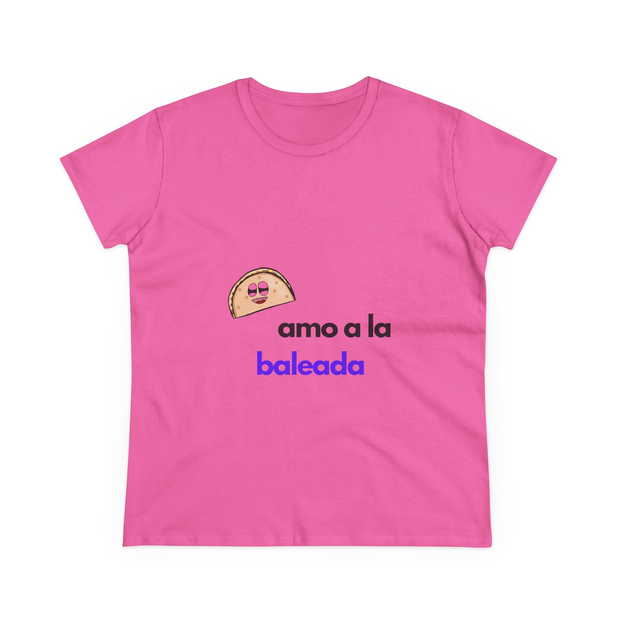 ALGODÓN DE MEDIO GROSOR Camiseta de Mujeres Honduras Diseño Amo a la baleada
