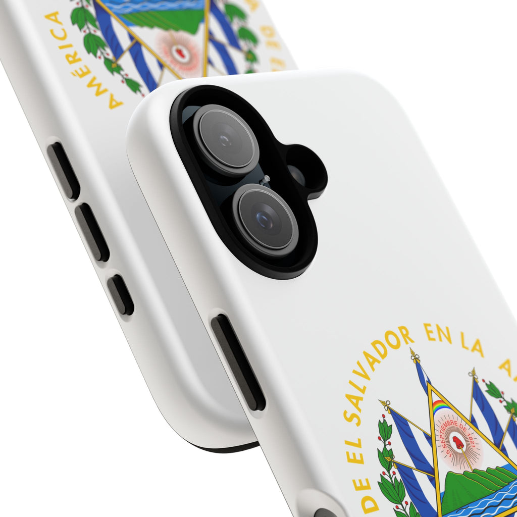Funda Rigída Protectora para Teléfono iPhone 16 El Salvador Escudo Nacional de El Salvador