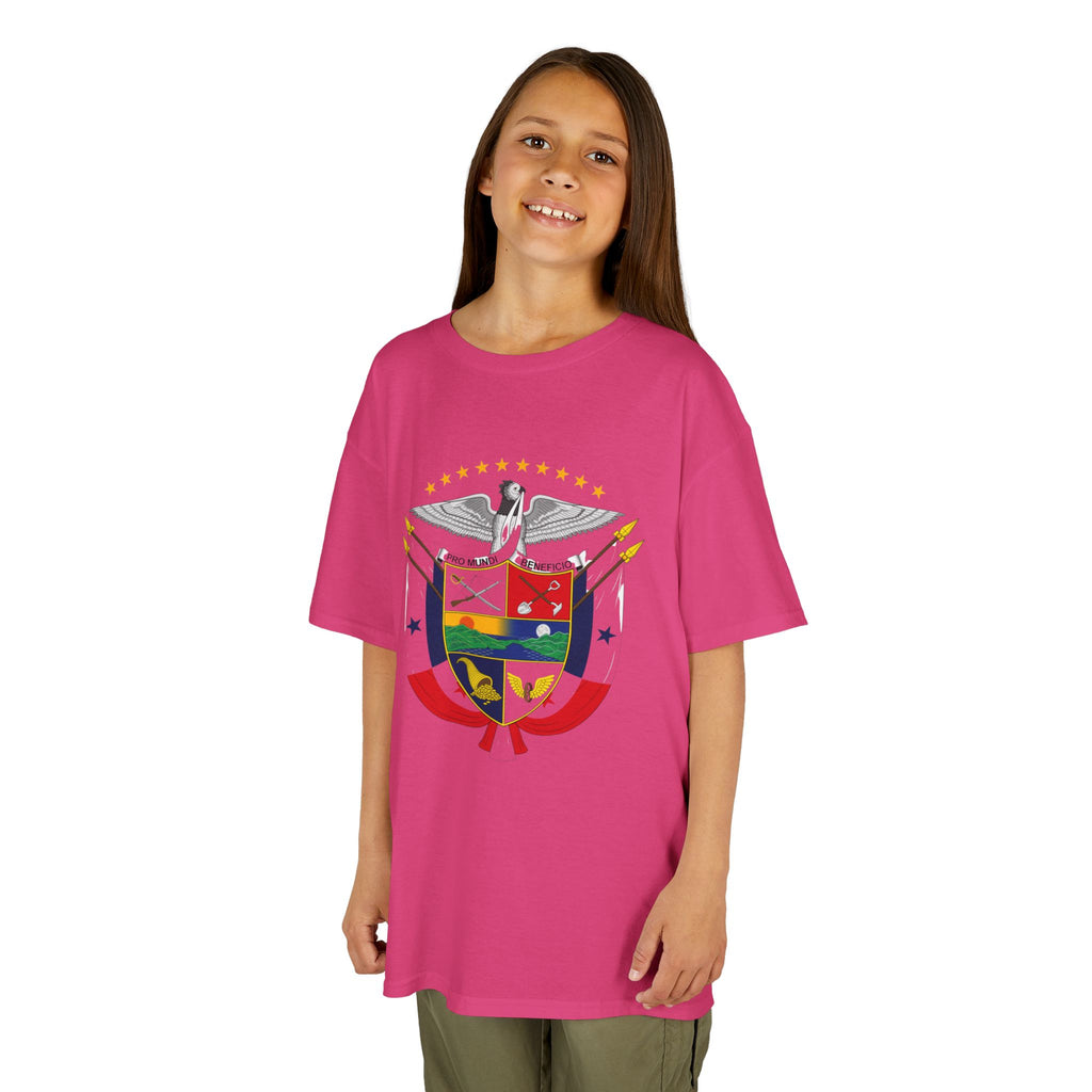 ALGODÓN GRUESO Camiseta de Niñas Panamá Escudo Nacional de Panamá