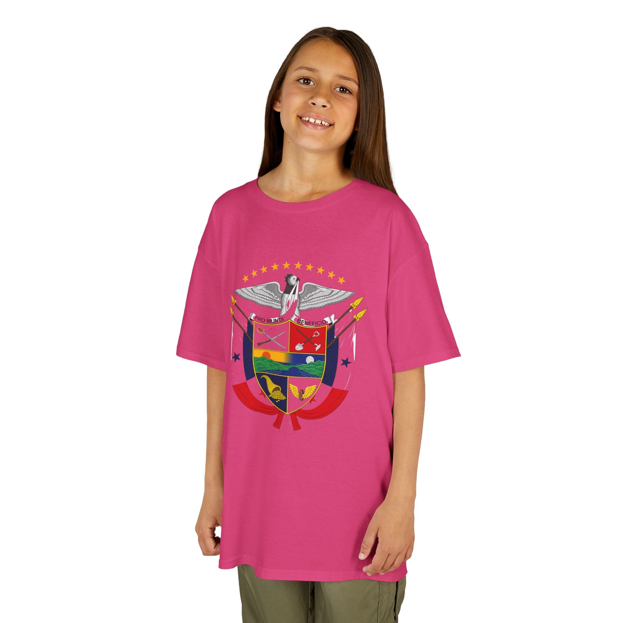 ALGODÓN GRUESO Camiseta de Niñas Panamá Escudo Nacional de Panamá