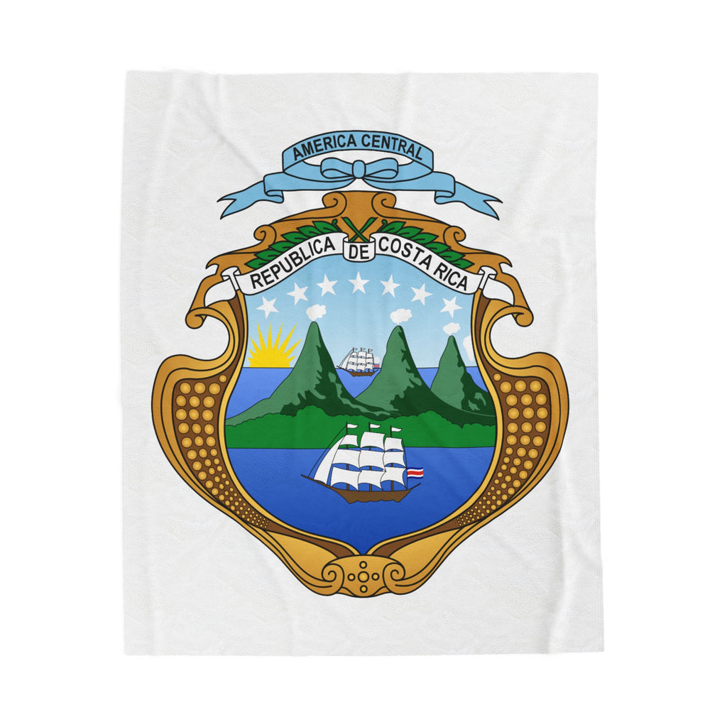 Colcha de terciopelo de algodón Costa Rica Escudo Nacional de Costa Rica
