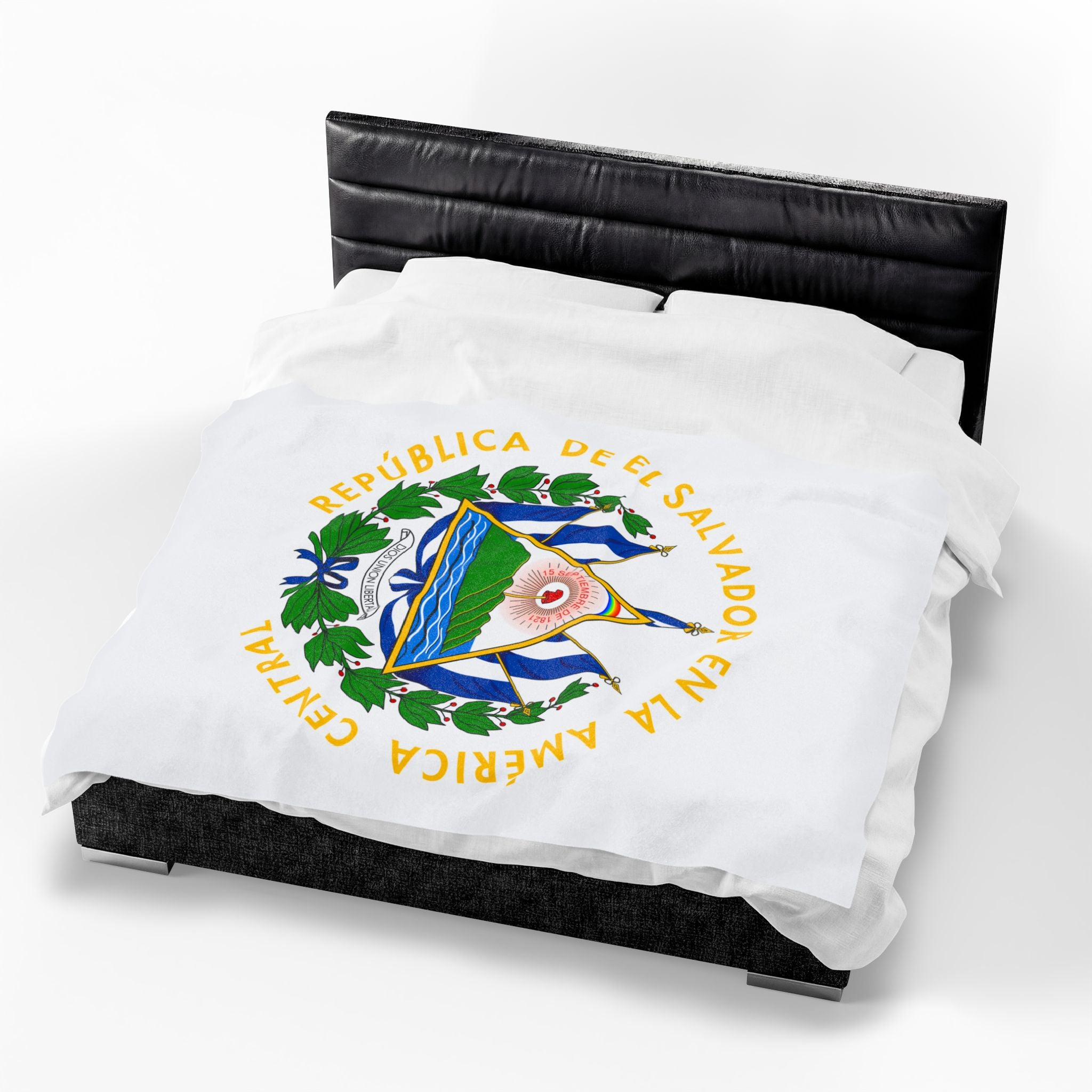 Colcha de terciopelo de algodón El Salvador Escudo Nacional de El Salvador