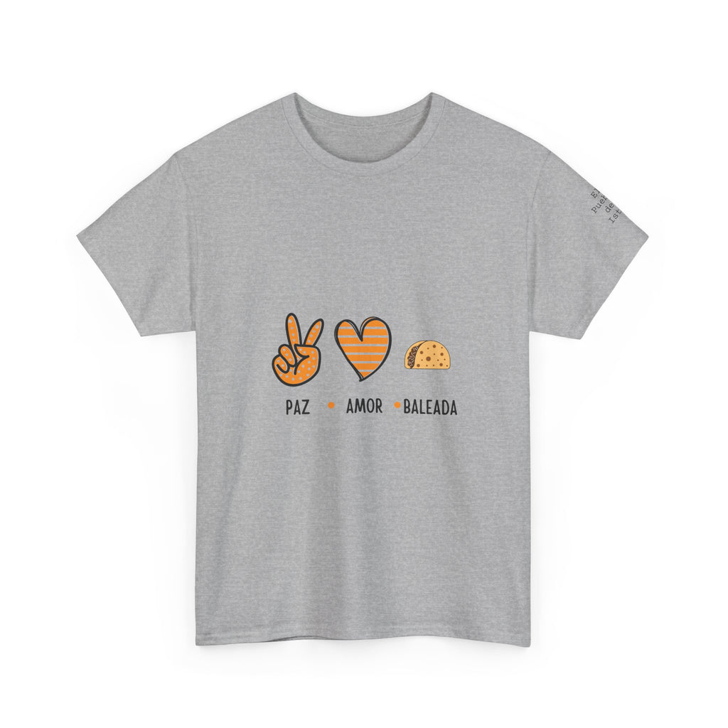 ALGODÓN GRUESO Camiseta de Hombres Paz Amor Baleada