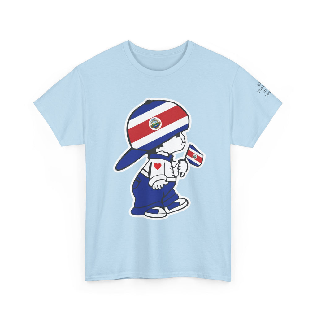 ALGODÓN GRUESO Camiseta de Hombres Costa Rica El Niño Tico Original