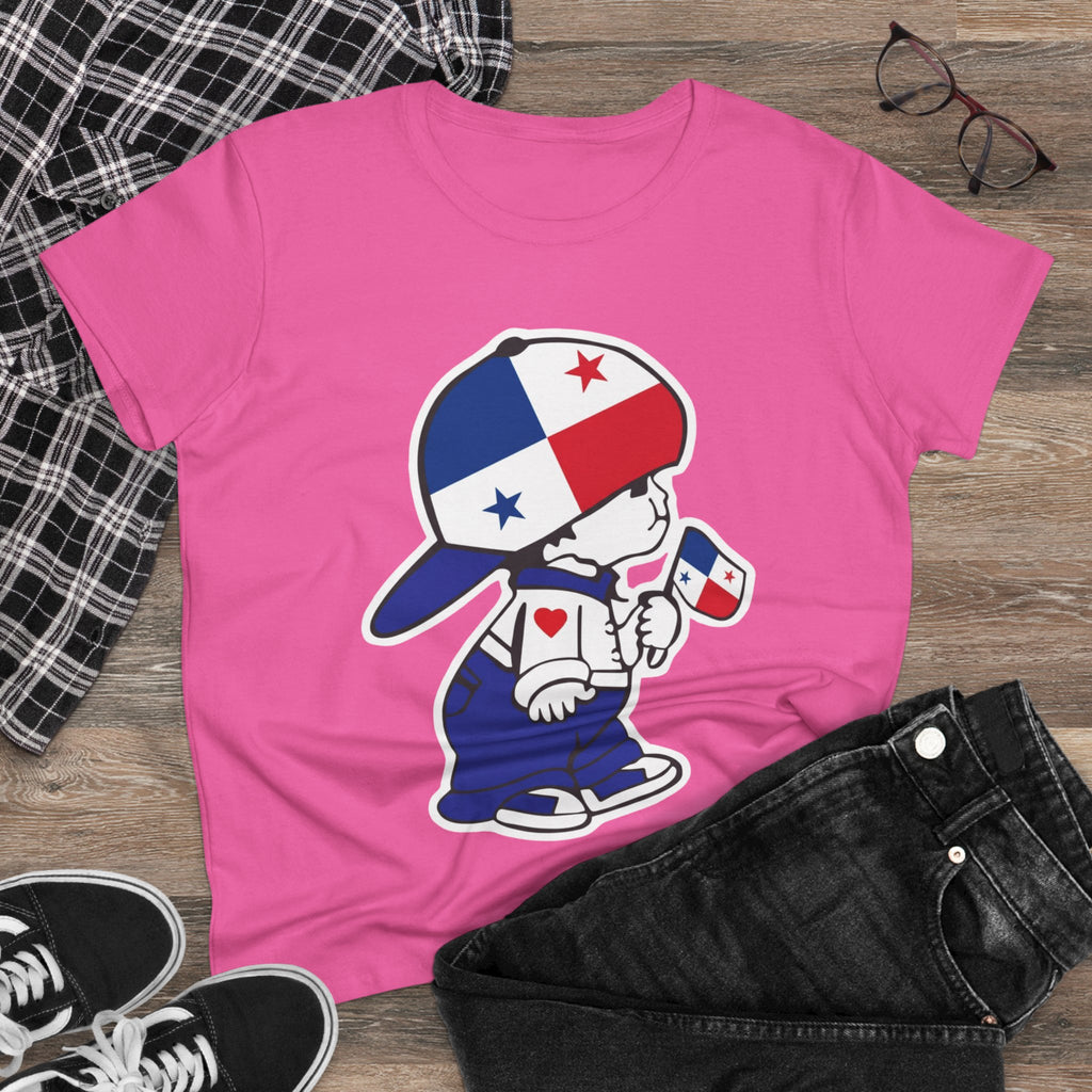 ALGODÓN DE MEDIO GROSOR Camiseta de Mujeres Panamá El Niño Canalero Original
