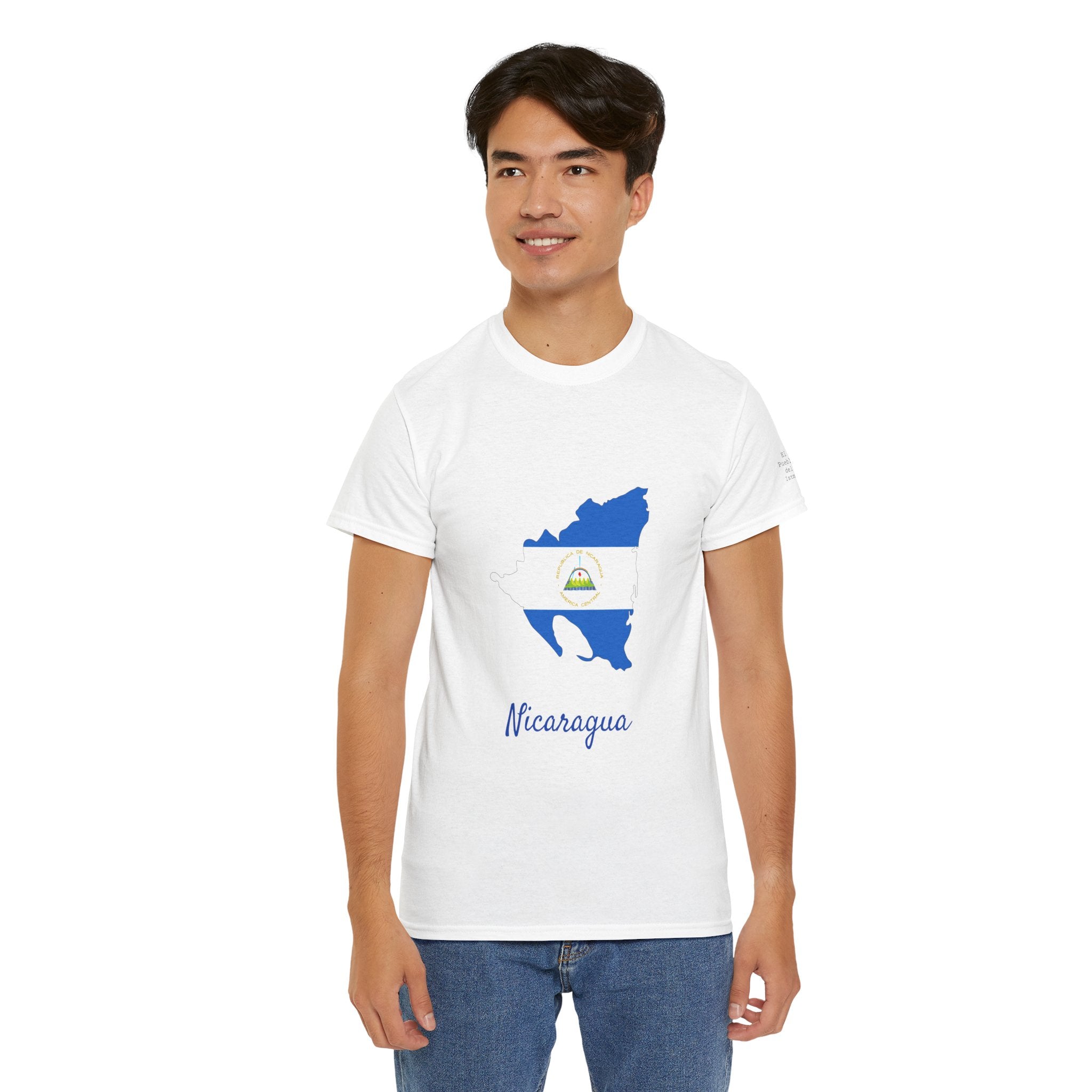 ALGODÓN GRUESO Camiseta de Hombres Nicaragua Diseño Nicaragua