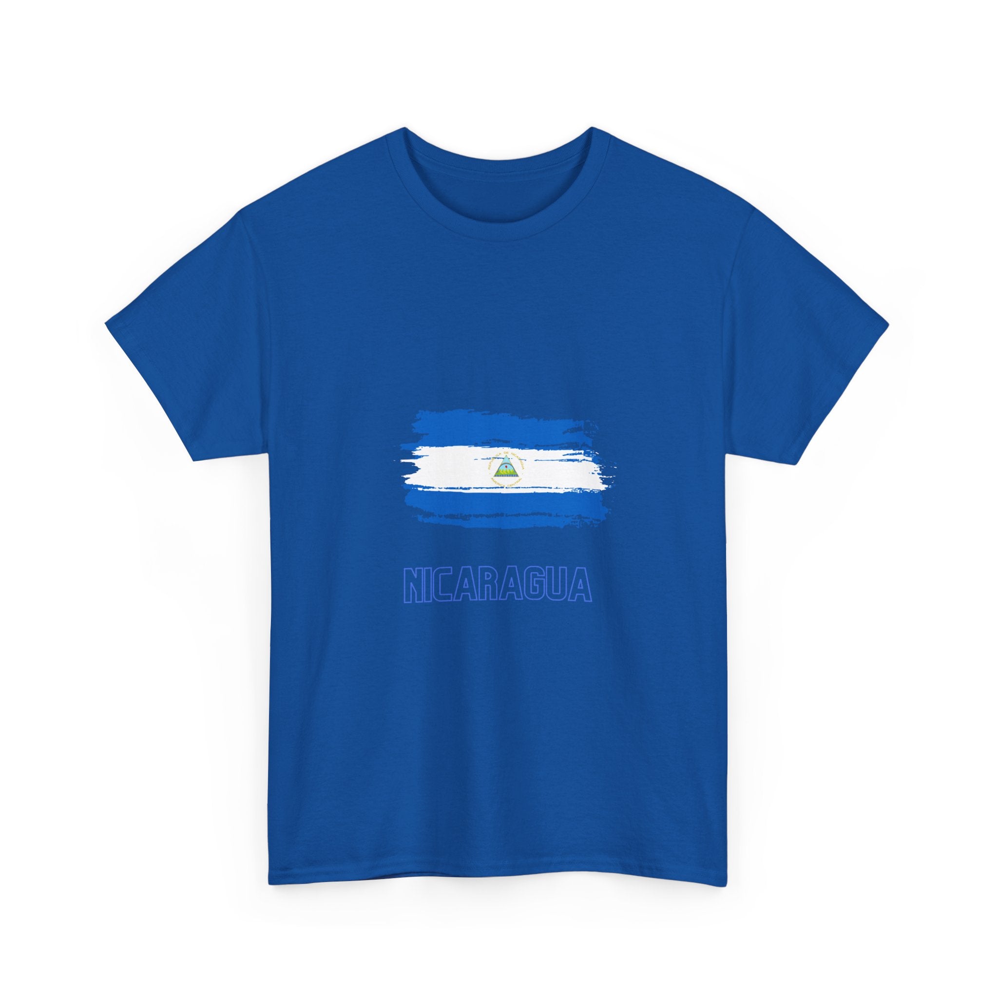 ALGODÓN GRUESO Camiseta de Hombres Nicaragua Bandera de Nicaragua