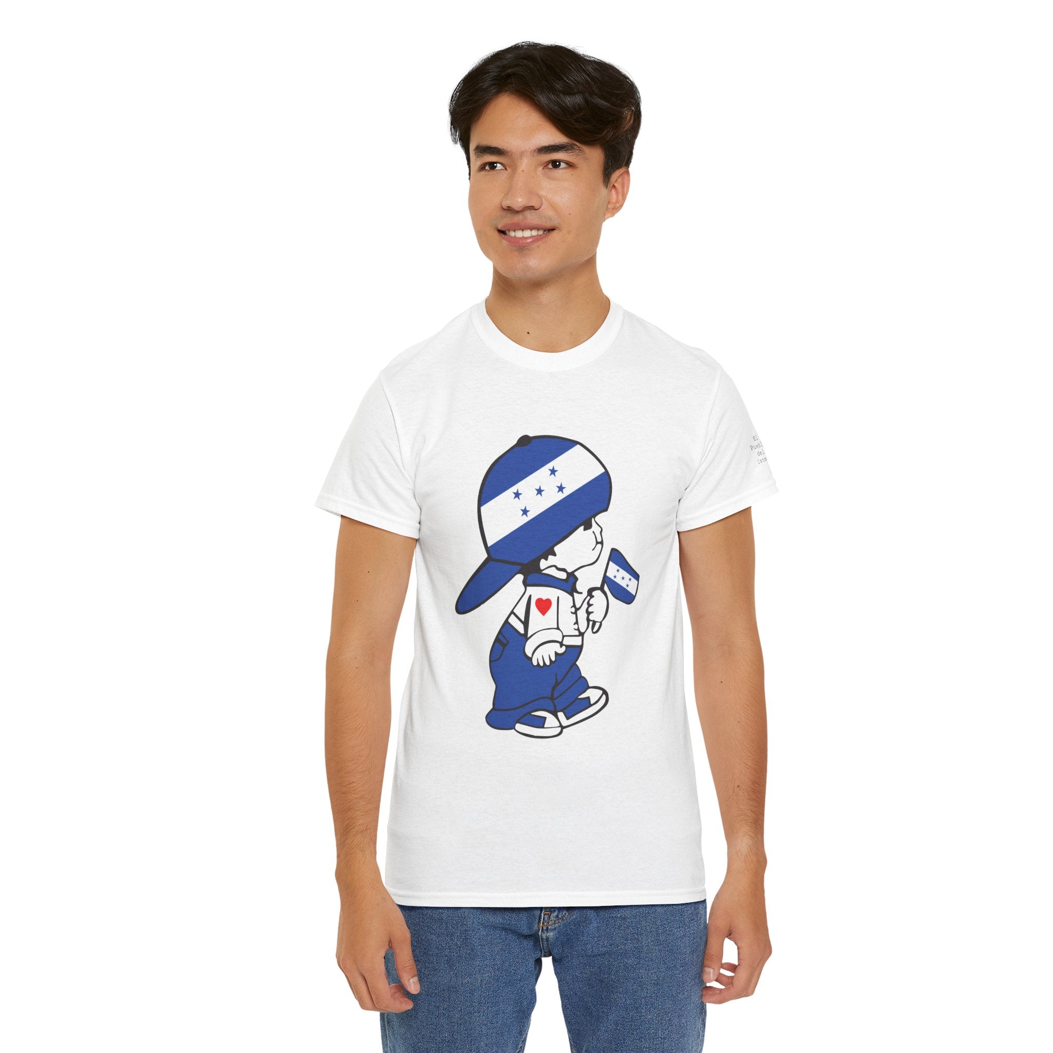 ALGODÓN GRUESO Camiseta de Hombres Honduras El Niño Catracho Original