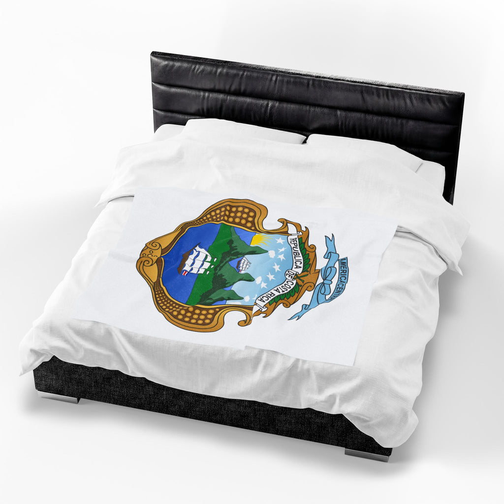 Colcha de terciopelo de algodón Costa Rica Escudo Nacional de Costa Rica