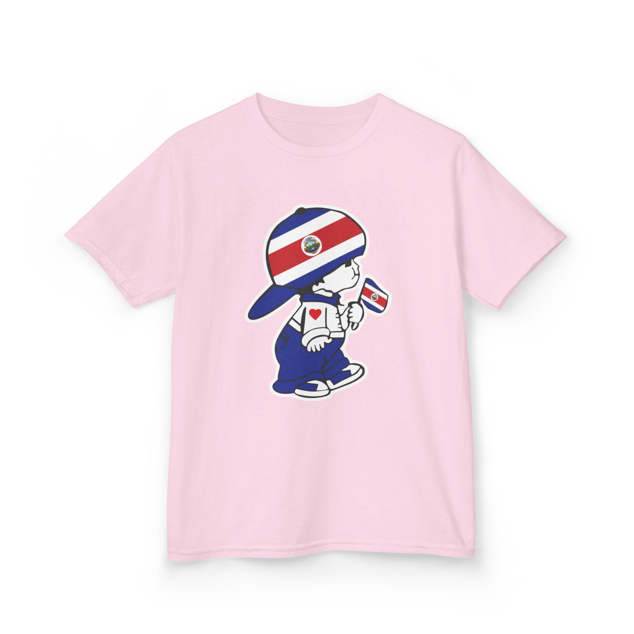ALGODÓN GRUESO Camiseta de Niñas Costa Rica El Niño Tico Original