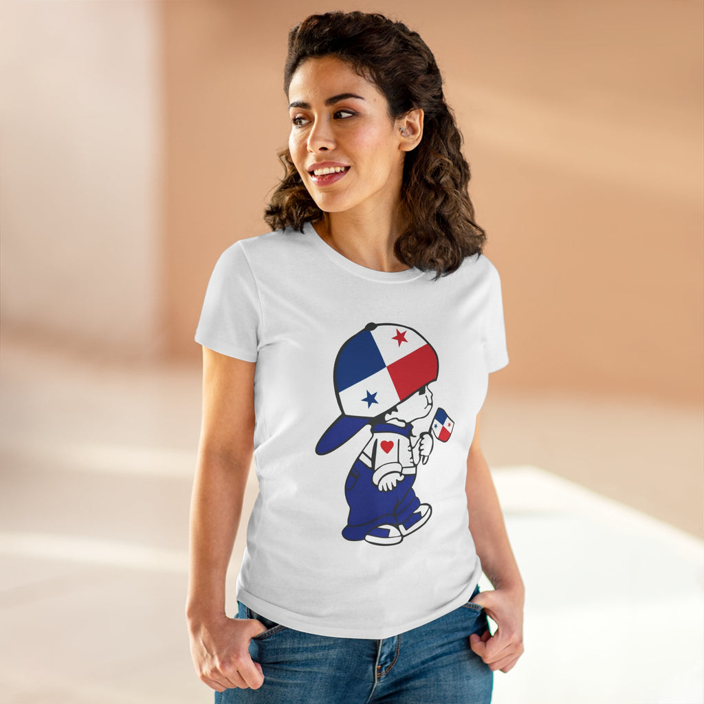 ALGODÓN DE MEDIO GROSOR Camiseta de Mujeres Panamá El Niño Canalero Original