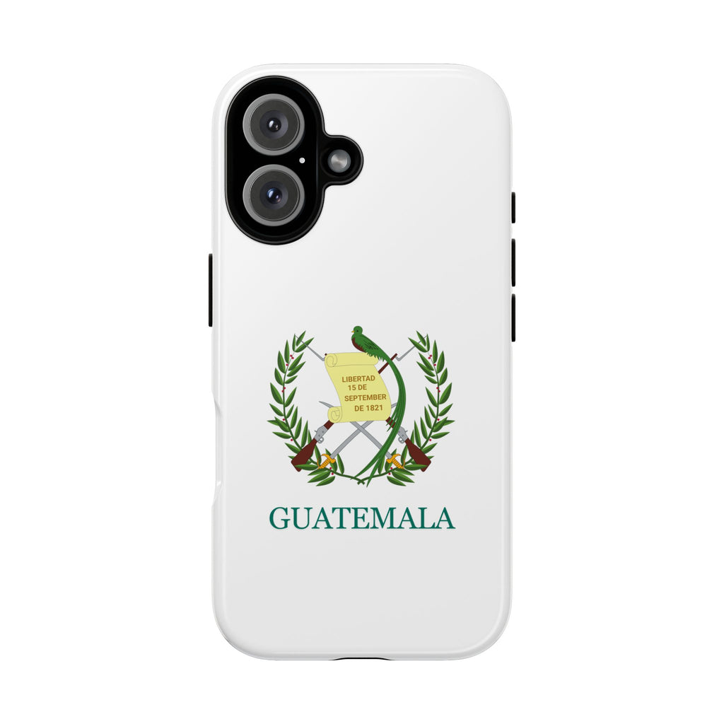 Funda Rigída Protectora para Teléfono iPhone 16 Guatemala Escudo Nacional de Guatemala
