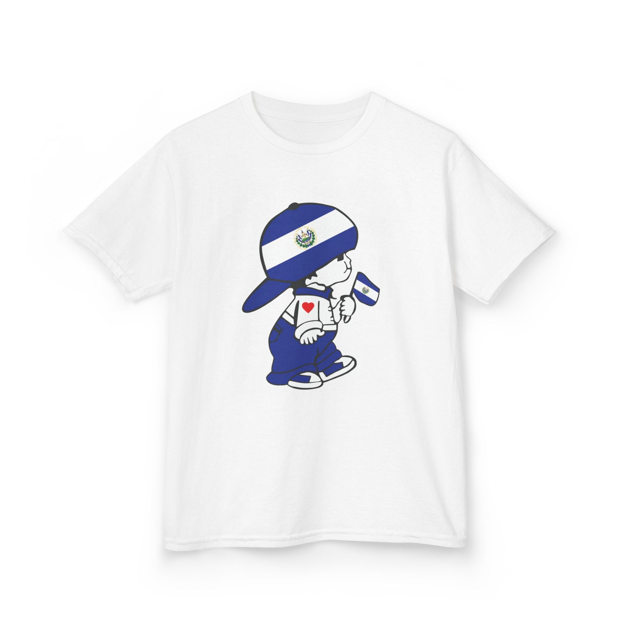 ALGODÓN GRUESO Camiseta de Niñas El Salvador El Niño Guanaco Original