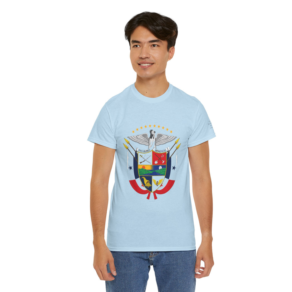 ALGODÓN GRUESO Camiseta de Hombres Panamá Escudo Nacional de Panamá