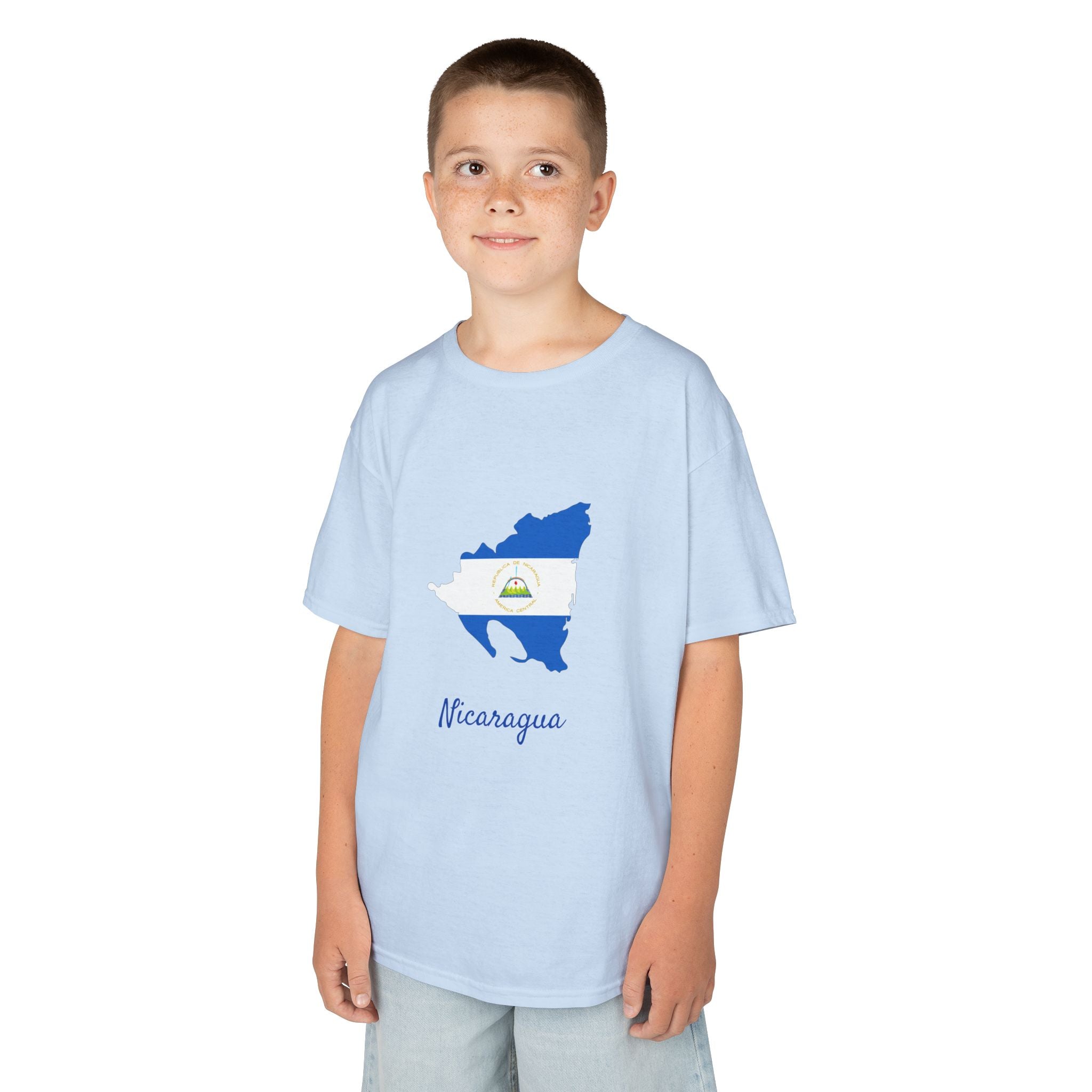 ALGODÓN GRUESO Camiseta de Niños Nicaragua Diseño Nicaragua