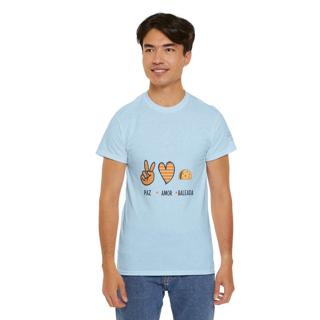 ALGODÓN GRUESO Camiseta de Hombres Paz Amor Baleada