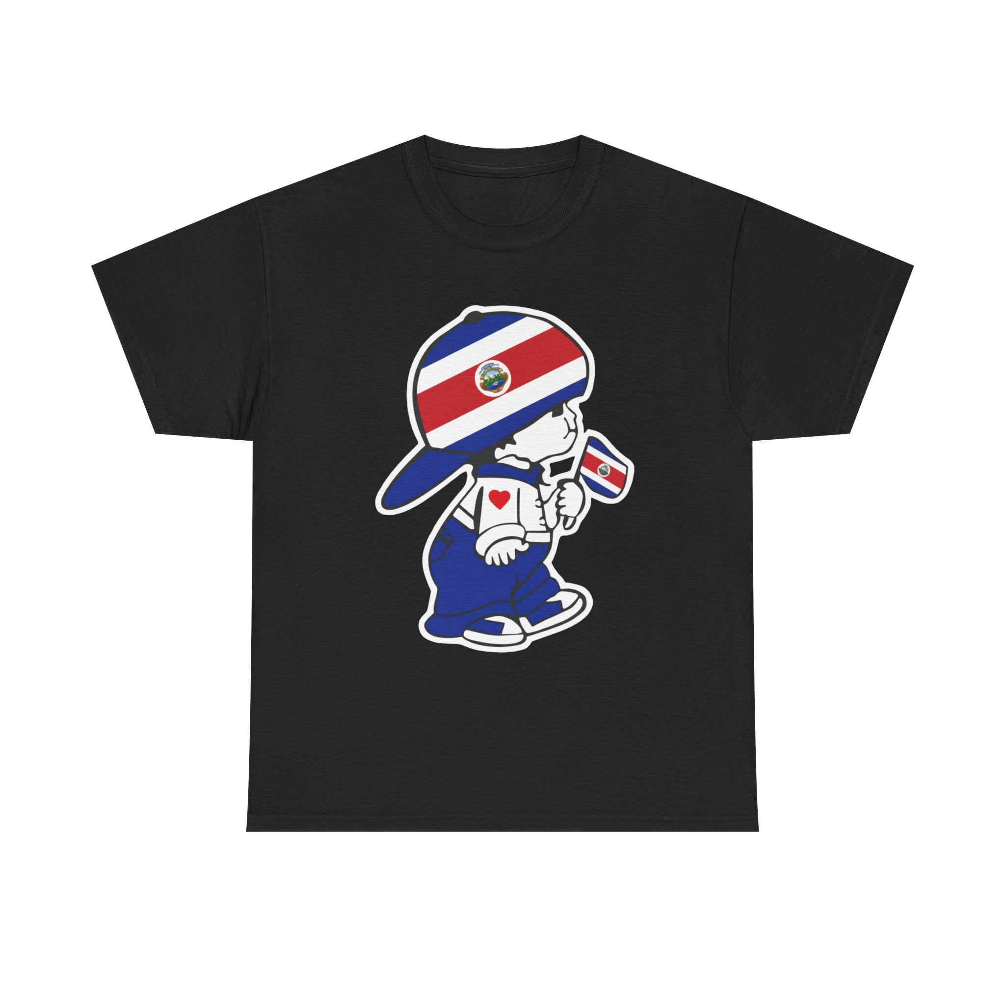 ALGODÓN GRUESO Camiseta de Hombres Costa Rica El Niño Tico Original