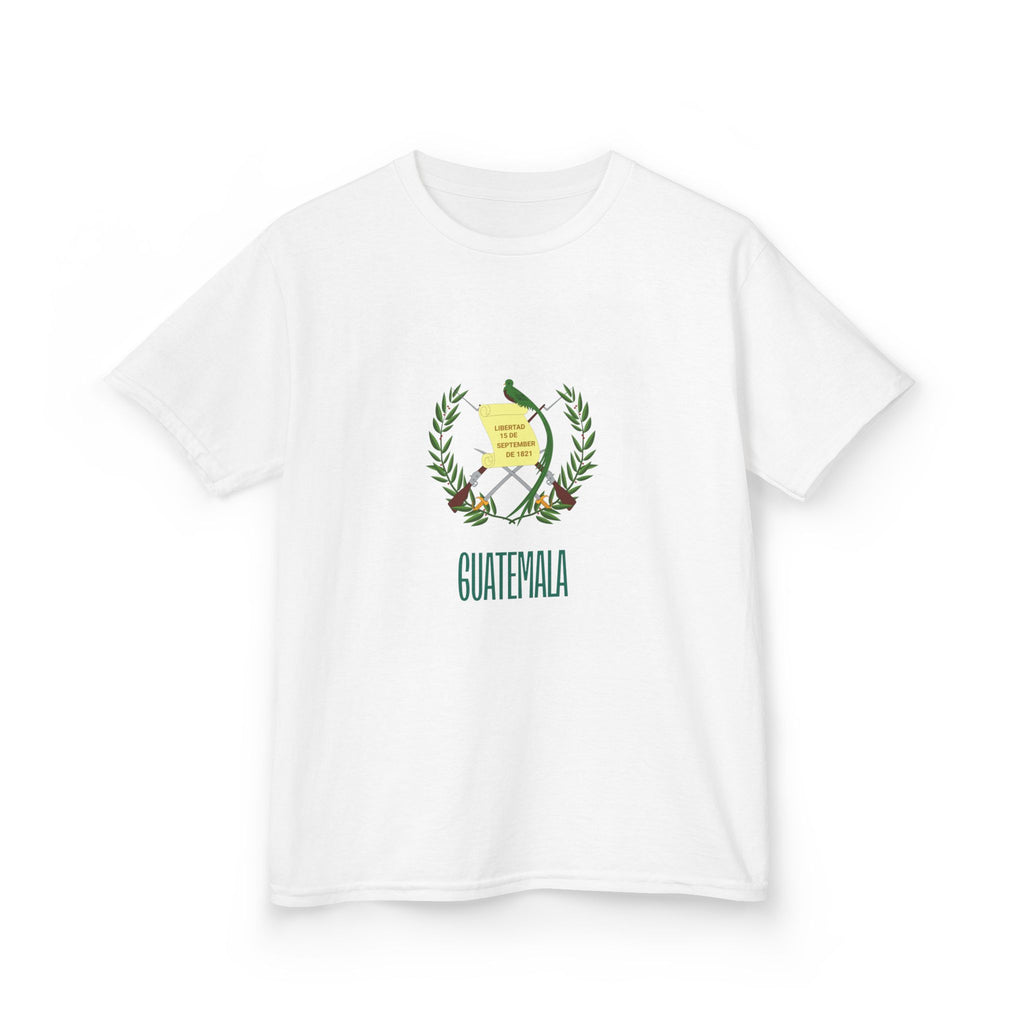 ALGODÓN GRUESO Camiseta de Niños Escudo Nacional de Guatemala