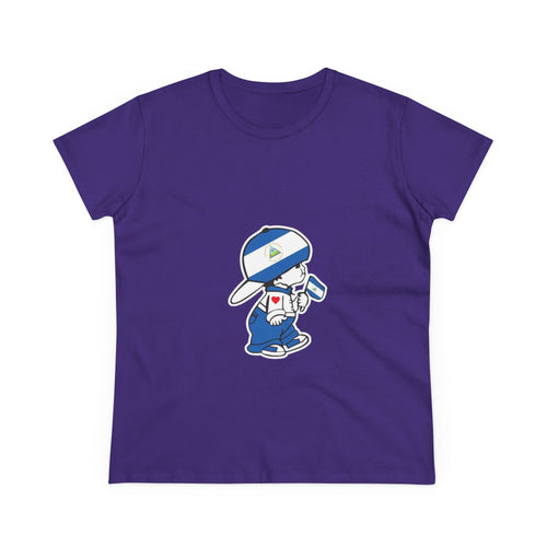 ALGODÓN DE MEDIO GROSOR Camiseta de Mujeres Nicaragua El Niño Nico Original