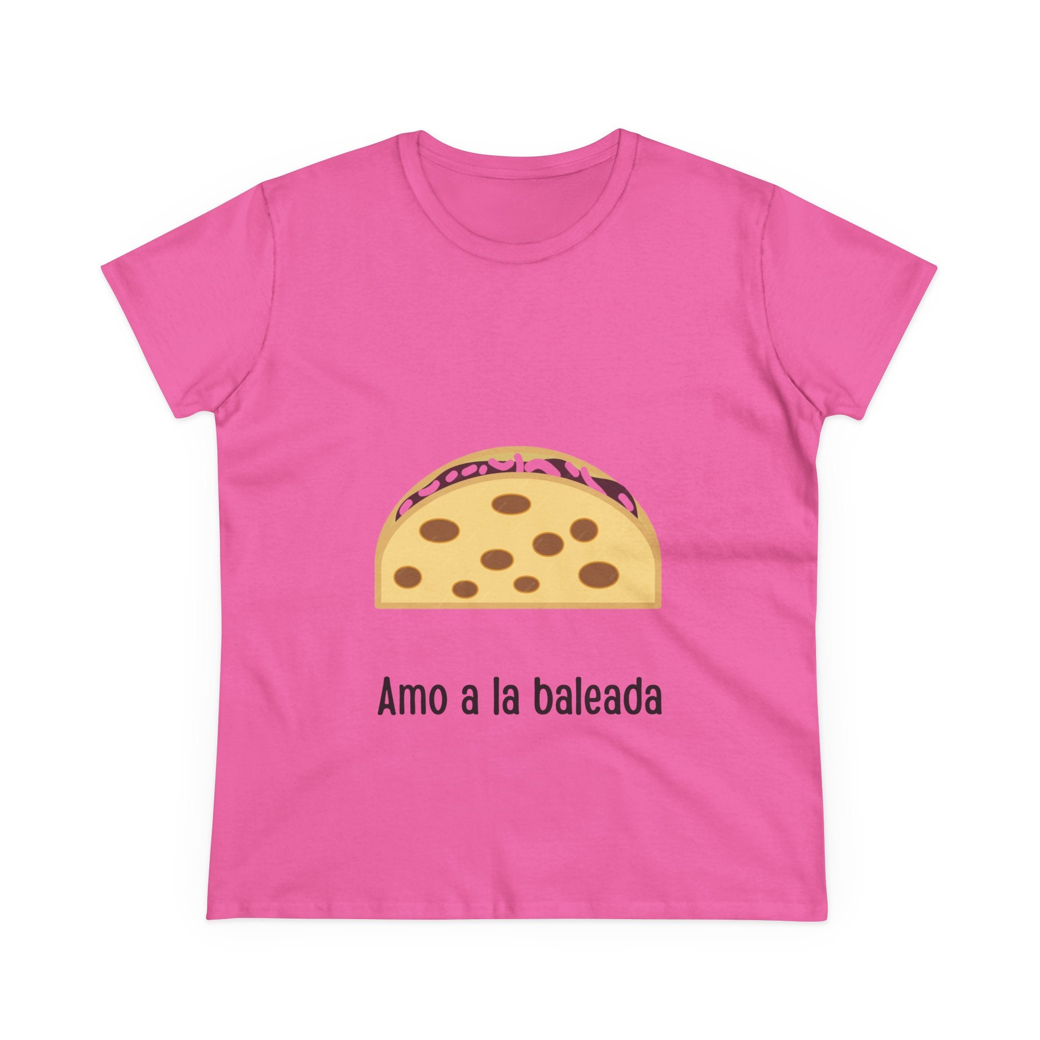 ALGODÓN DE MEDIO GROSOR Camiseta de Mujeres Amo a la baleada