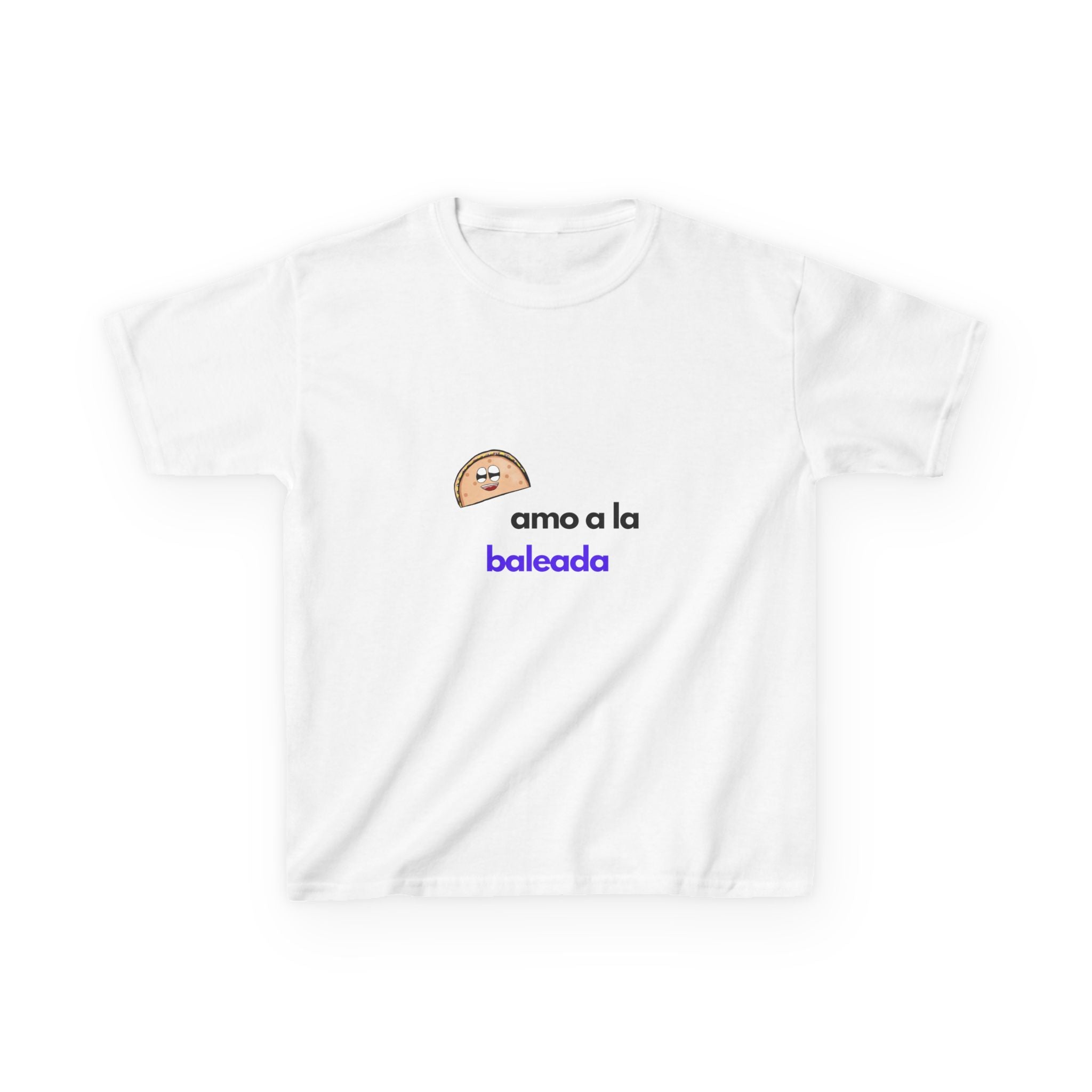 ALGODÓN GRUESO Camiseta de Niñas Honduras Diseño Amo a la baleada