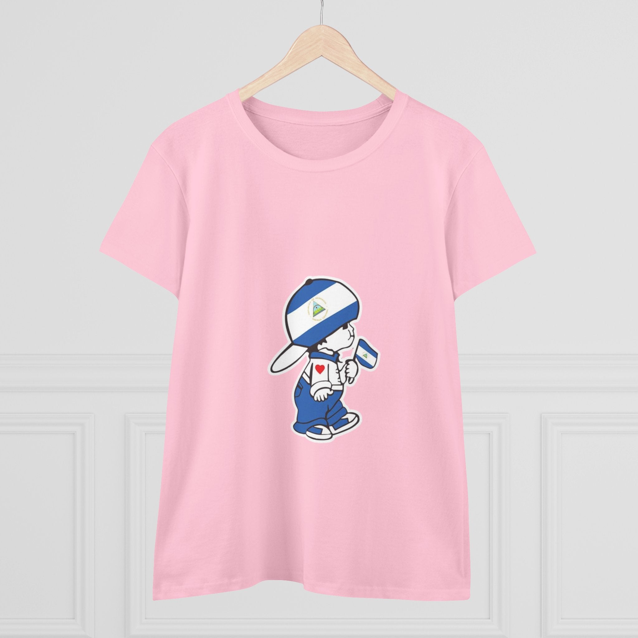 ALGODÓN DE MEDIO GROSOR Camiseta de Mujeres Nicaragua El Niño Nico Original