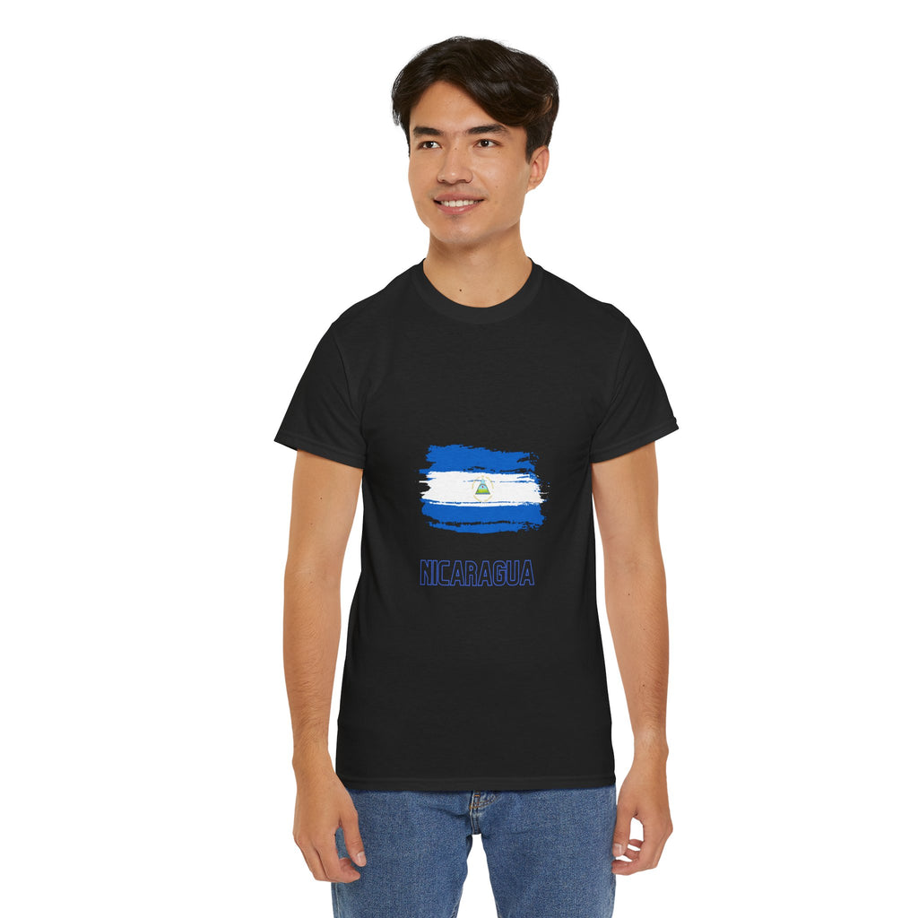 ALGODÓN GRUESO Camiseta de Hombres Nicaragua Bandera de Nicaragua