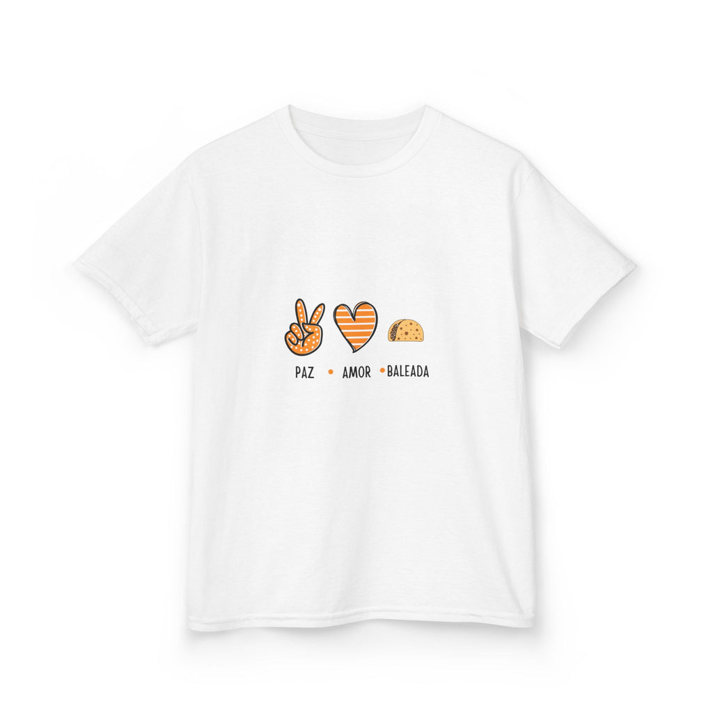 ALGODÓN GRUESO Camiseta de Niños Honduras Paz Amor Baleada