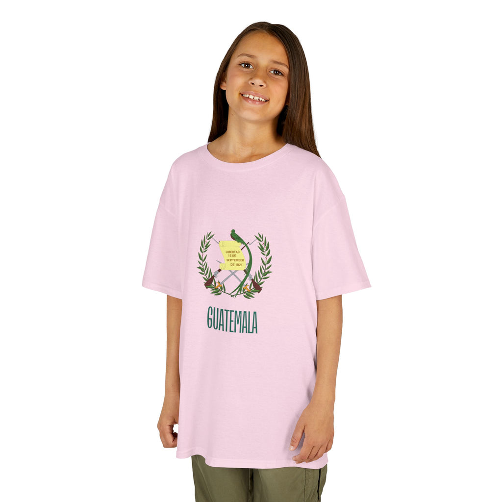 ALGODÓN GRUESO Camiseta de Niñas Escudo Nacional de Guatemala