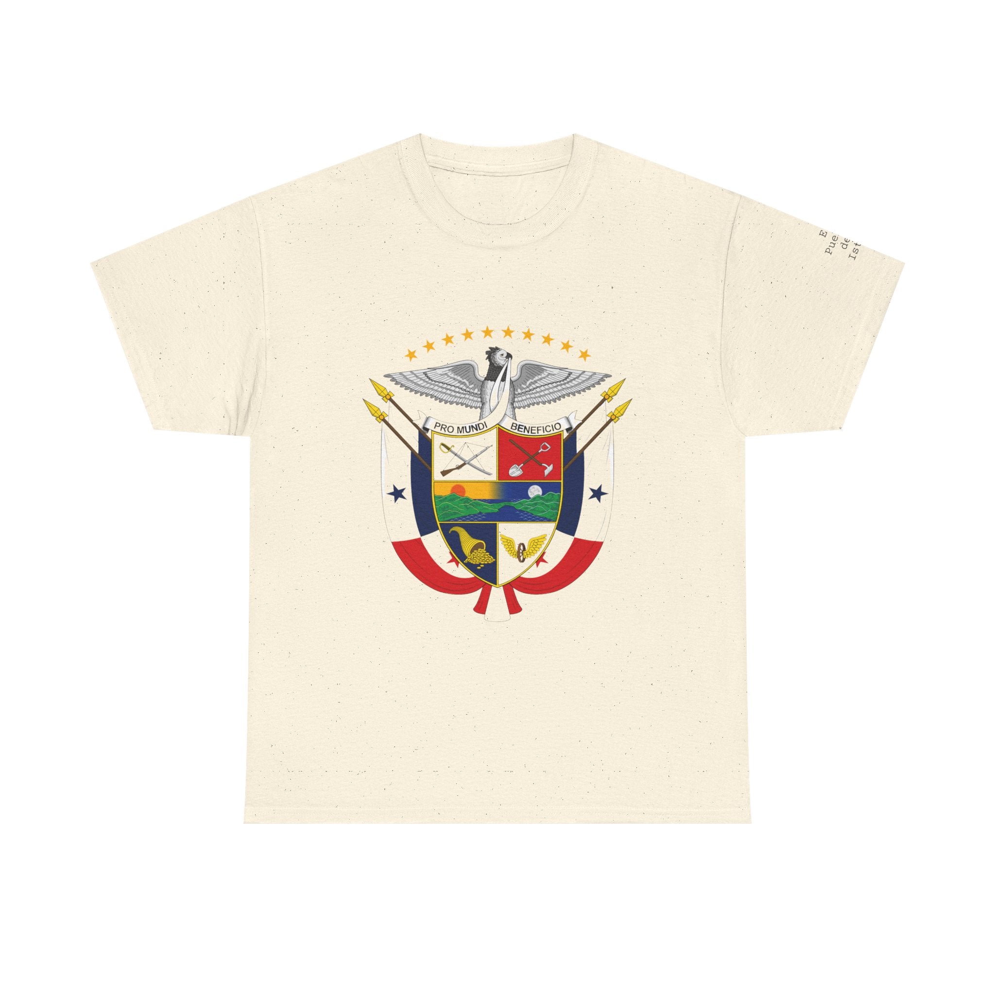 ALGODÓN GRUESO Camiseta de Hombres Panamá Escudo Nacional de Panamá