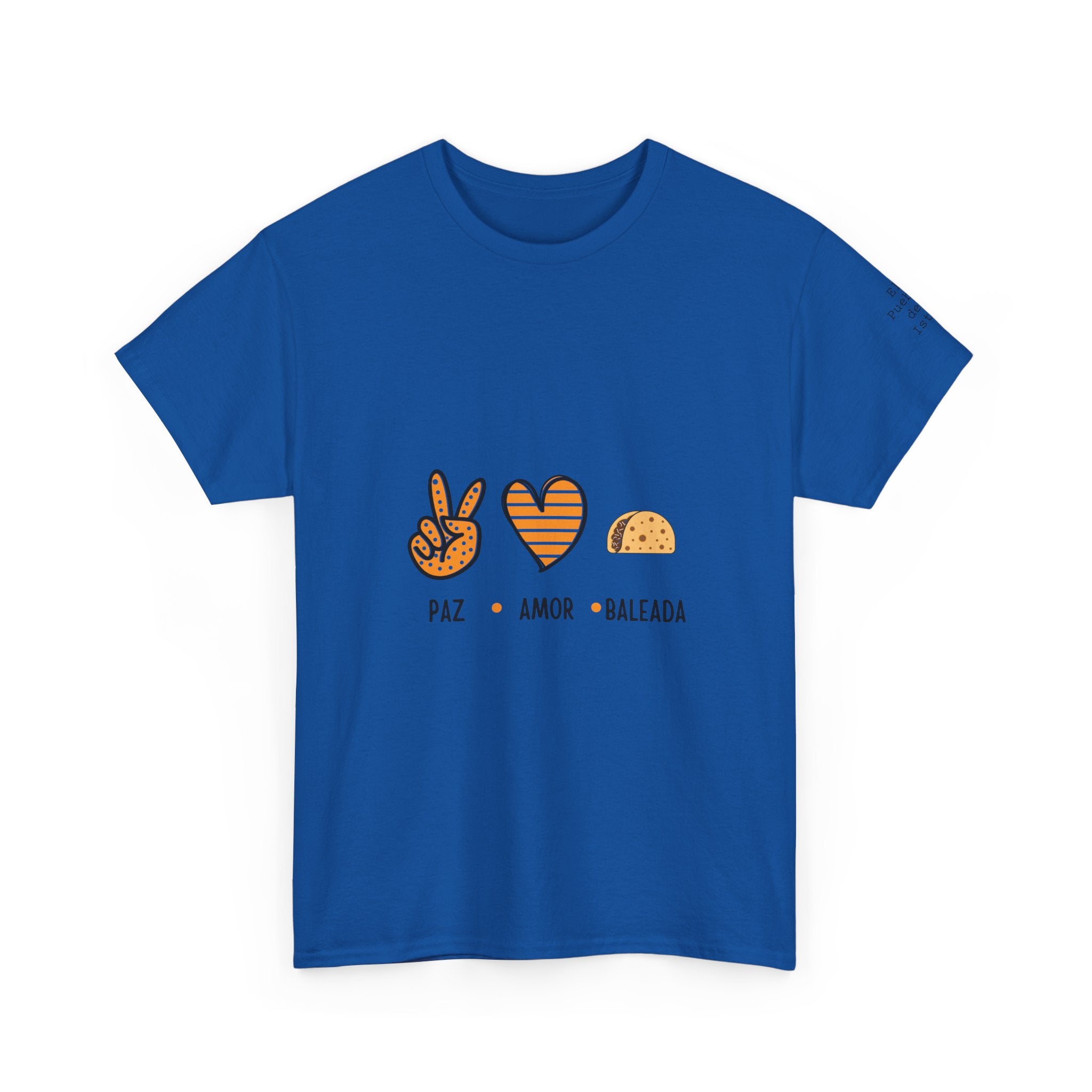 ALGODÓN GRUESO Camiseta de Hombres Paz Amor Baleada