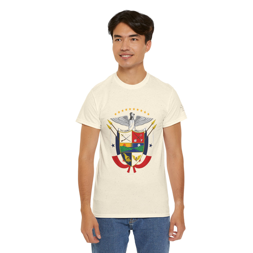 ALGODÓN GRUESO Camiseta de Hombres Panamá Escudo Nacional de Panamá
