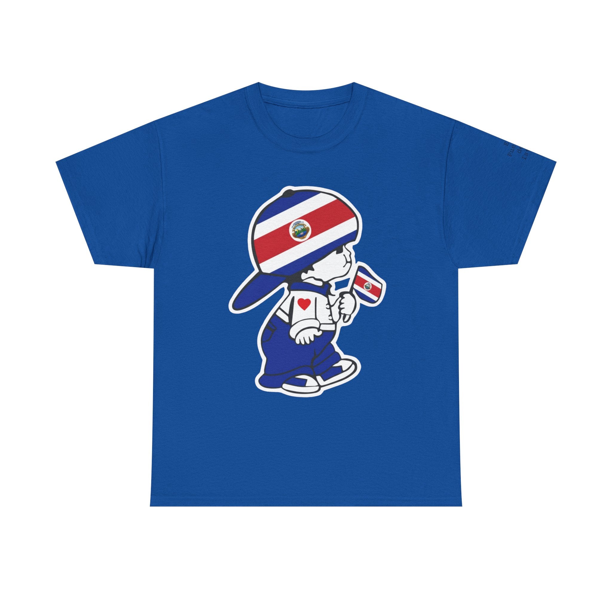 ALGODÓN GRUESO Camiseta de Hombres Costa Rica El Niño Tico Original