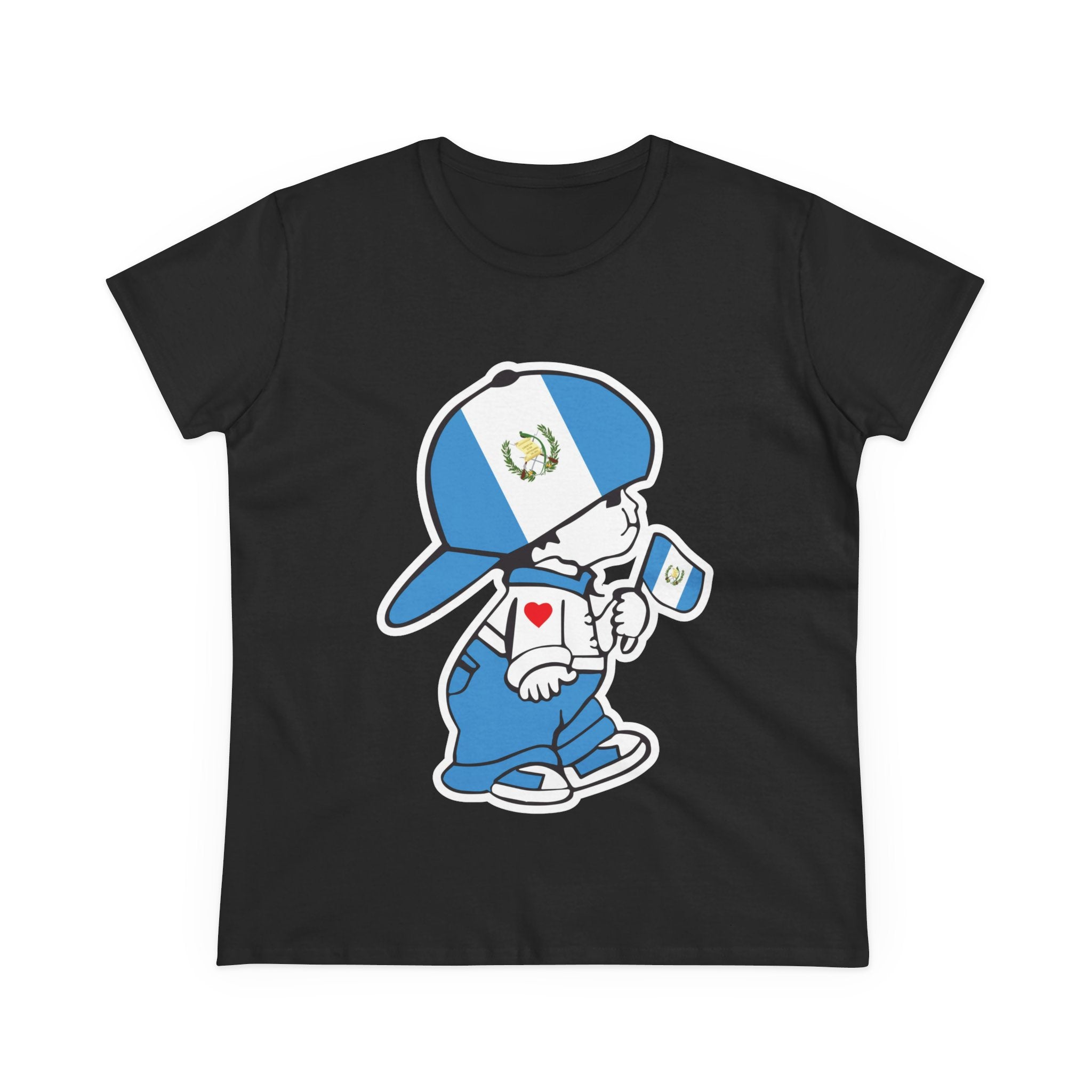 ALGODÓN DE MEDIO GROSOR Camiseta de Mujeres Guatemala El Niño Chapín Original