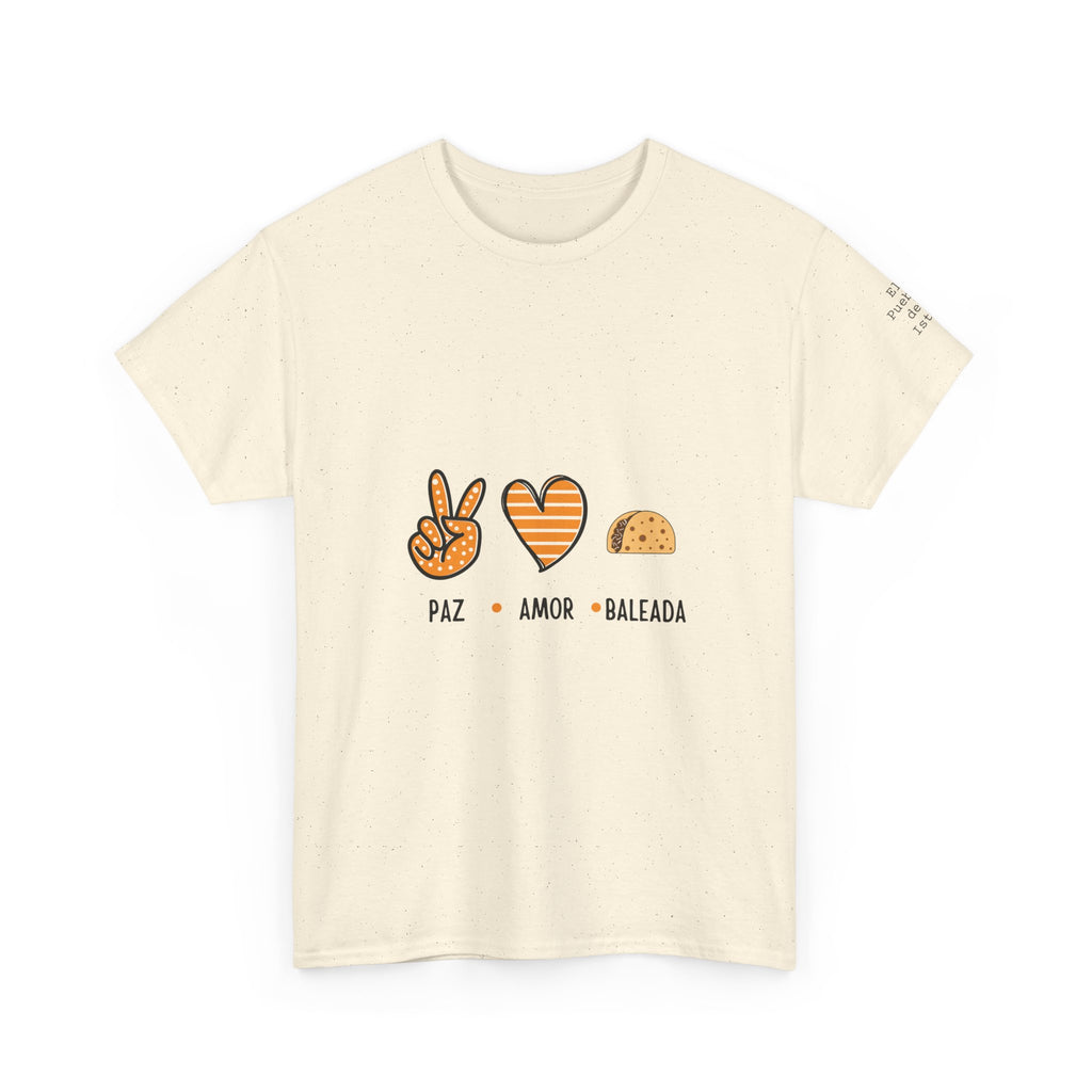 ALGODÓN GRUESO Camiseta de Hombres Paz Amor Baleada