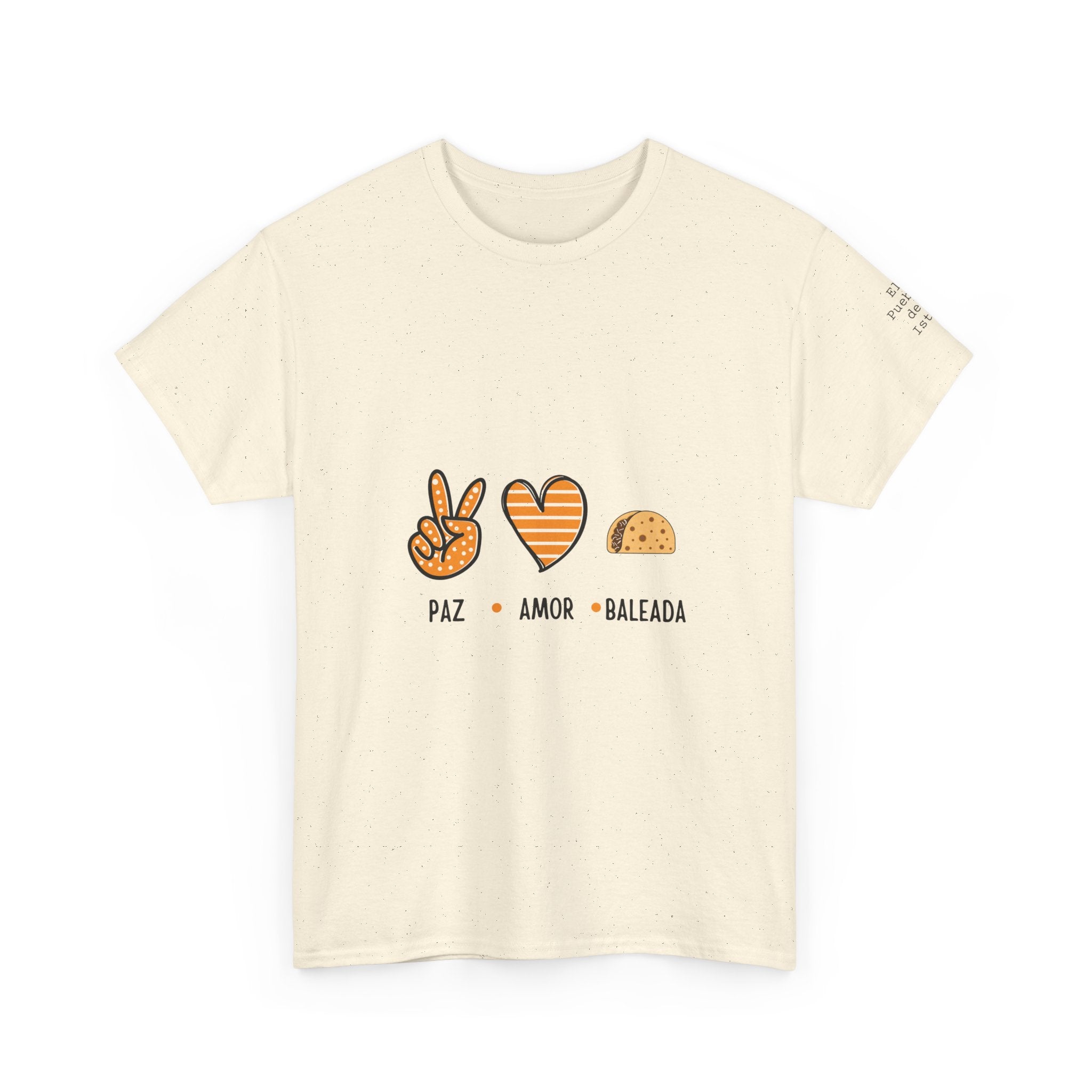 ALGODÓN GRUESO Camiseta de Hombres Paz Amor Baleada