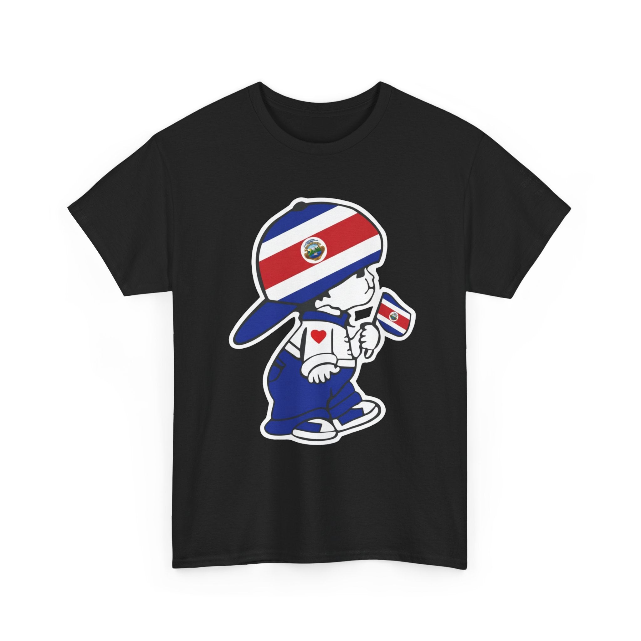 ALGODÓN GRUESO Camiseta de Hombres Costa Rica El Niño Tico Original