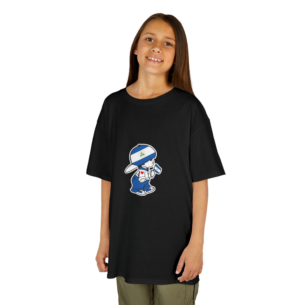 ALGODÓN GRUESO Camiseta de Niñas Nicaragua El Niño Nico Original